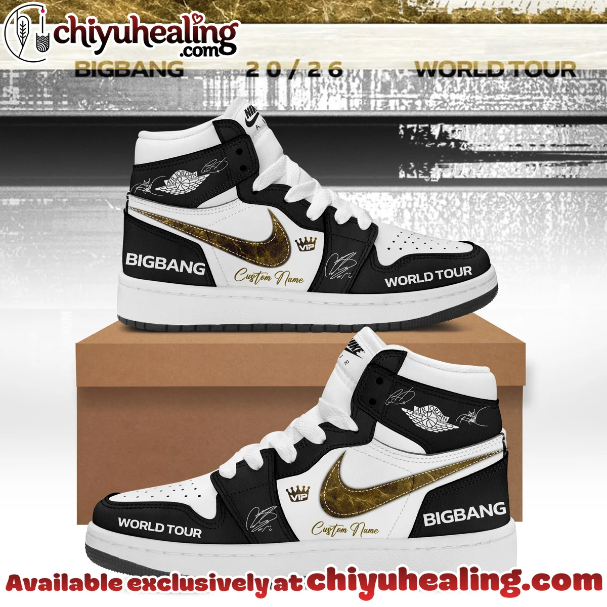 BIGBANG WORLD TOUR Signature Custom Air Force 1 & Jordan 1 Shoes [Drop 11]