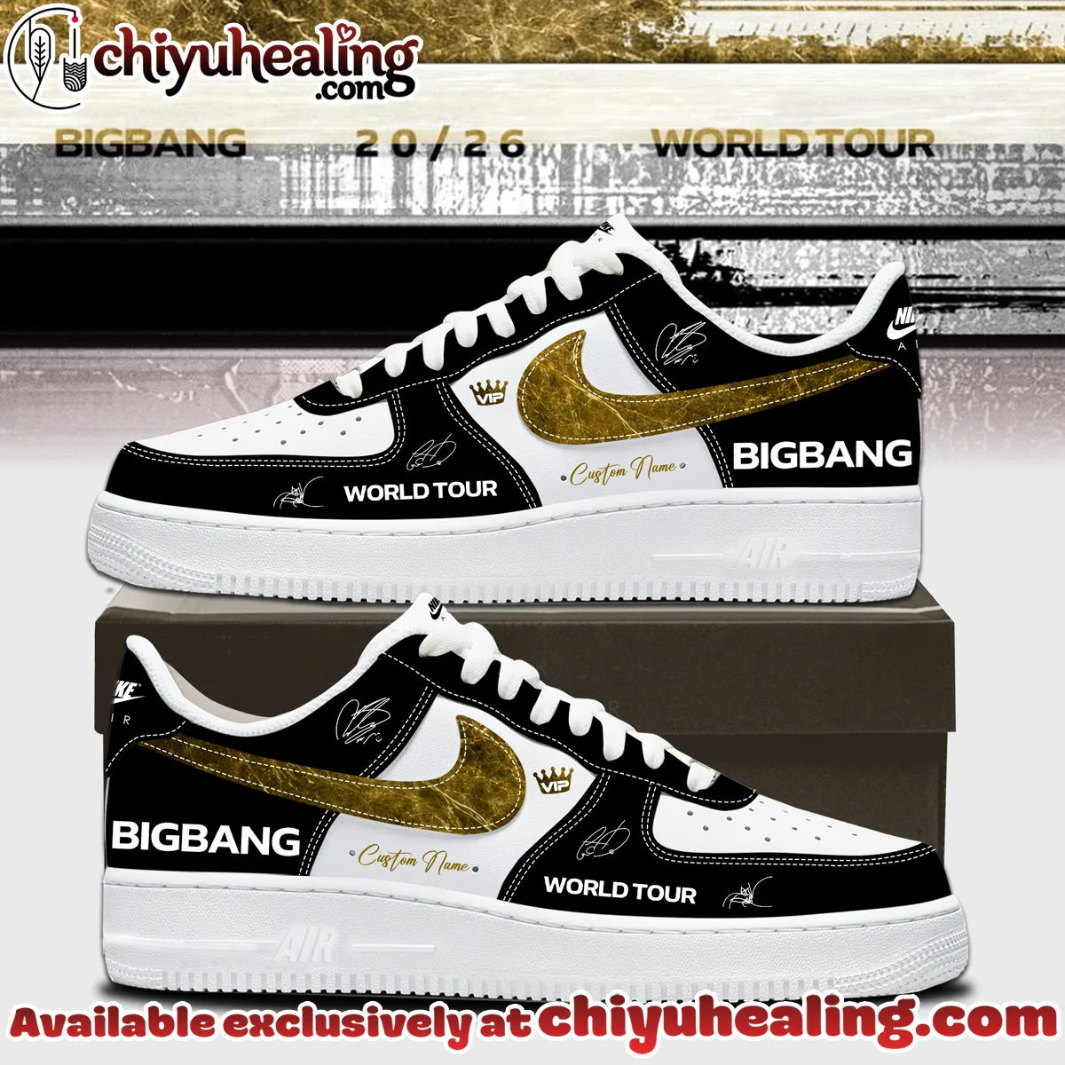 BIGBANG WORLD TOUR Signature Custom Air Force 1 & Jordan 1 Shoes [Drop 12]