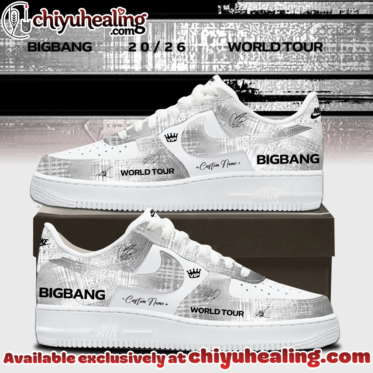 BIGBANG WORLD TOUR Signature Custom Air Force 1 & Jordan 1 Shoes (Release 23)