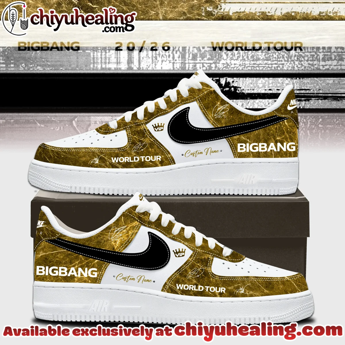 BIGBANG WORLD TOUR Signature Custom Air Force 1 & Jordan 1 Shoes - Series 10