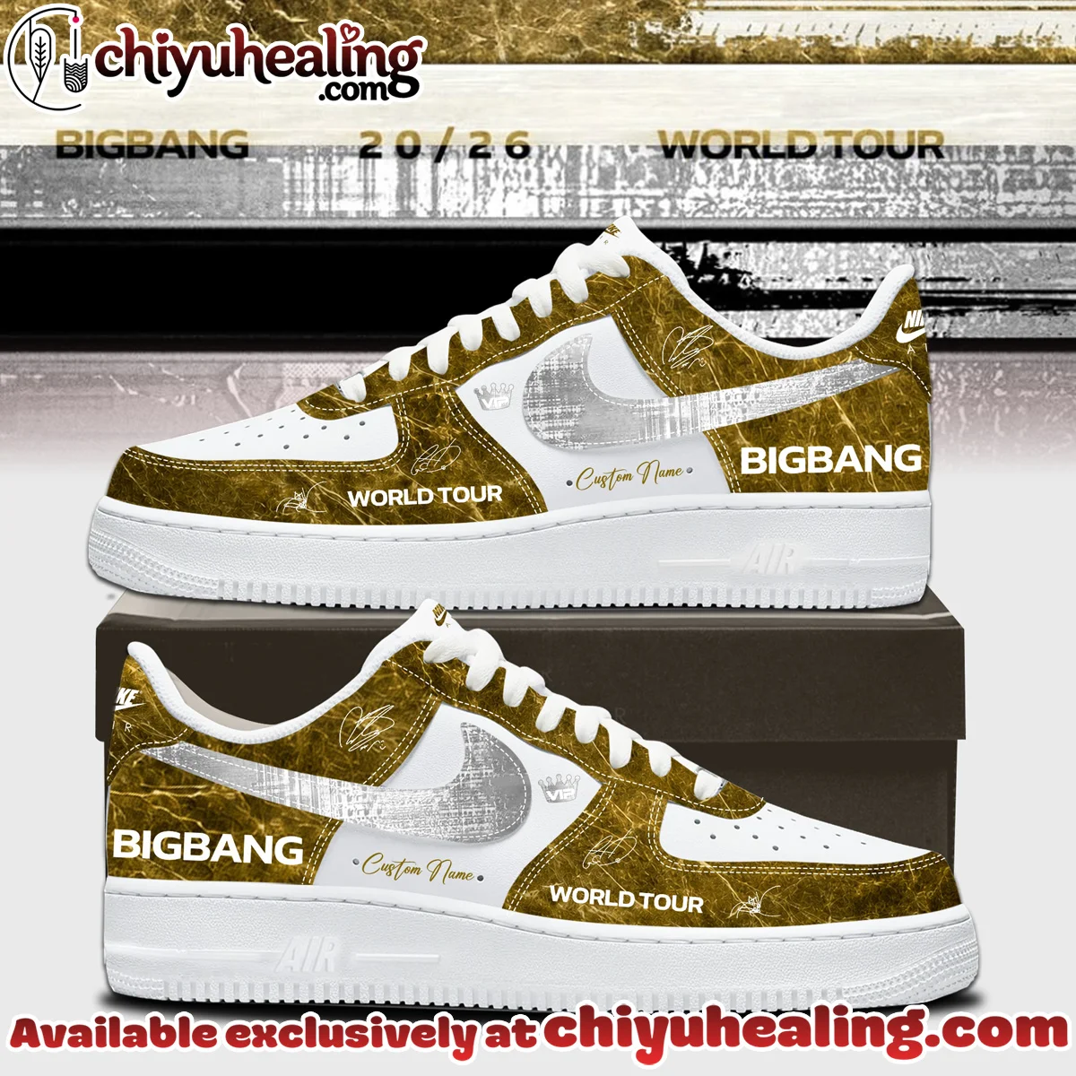 BIGBANG WORLD TOUR Signature Custom Air Force 1 & Jordan 1 Shoes - Series 16