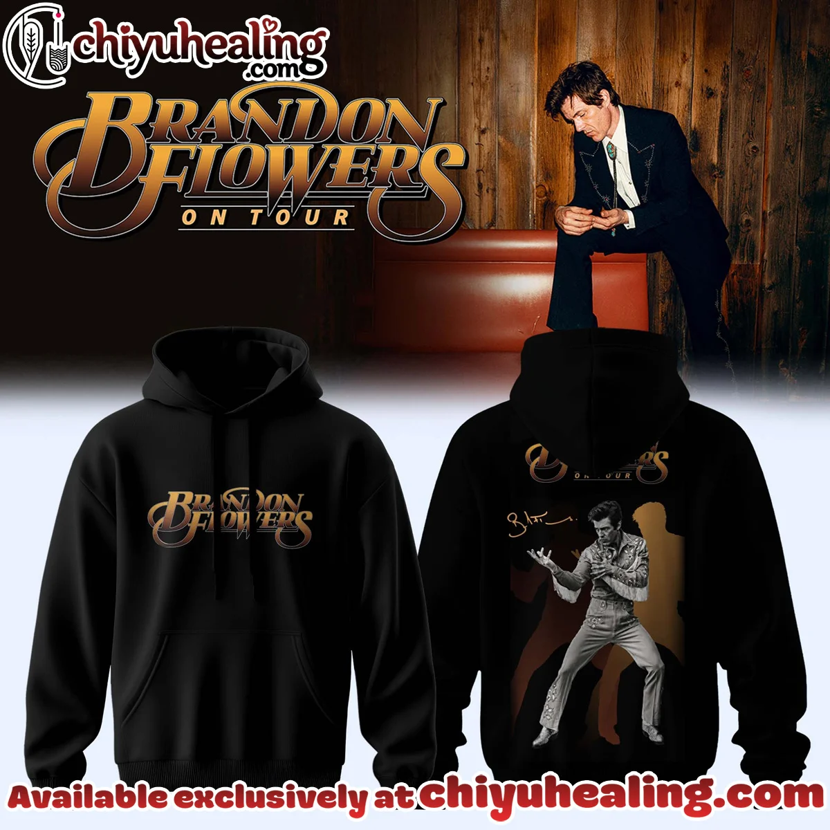 Brandon Flowers On Tour Signature Shirt & Hoodie (Design 1)