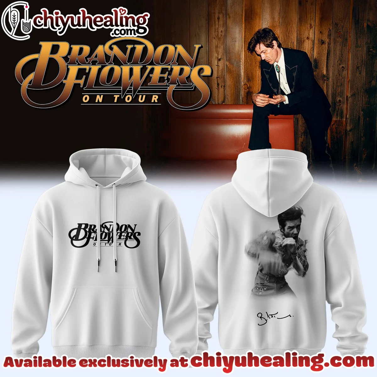 Brandon Flowers On Tour Signature Shirt & Hoodie (Style 2)