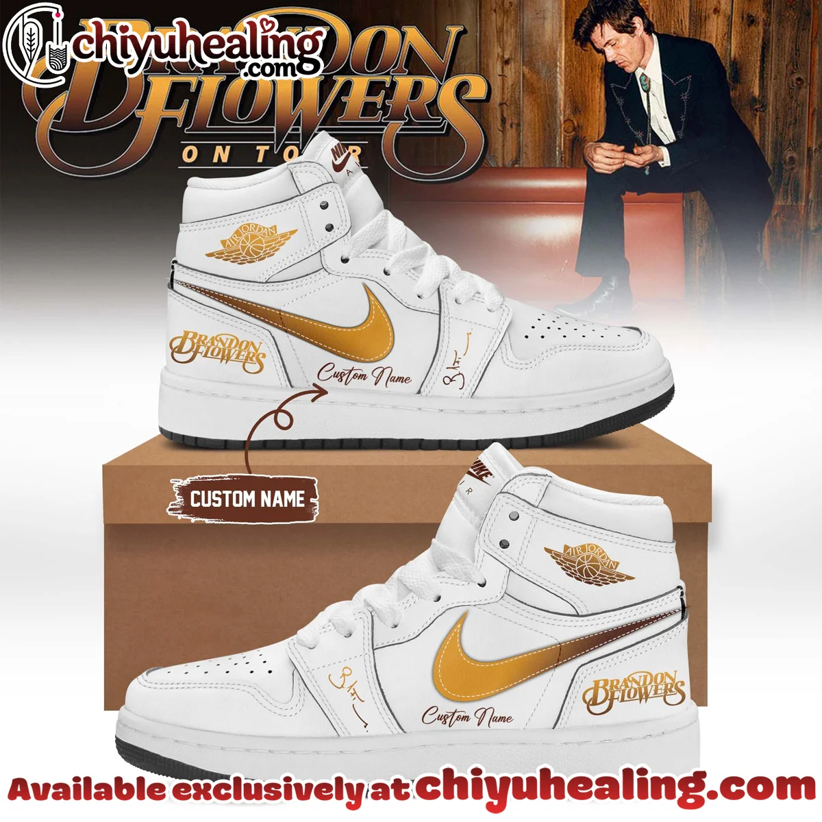 Brandon Flowers Signature Custom Air Force 1 & Jordan 1 Shoes [Batch 4]