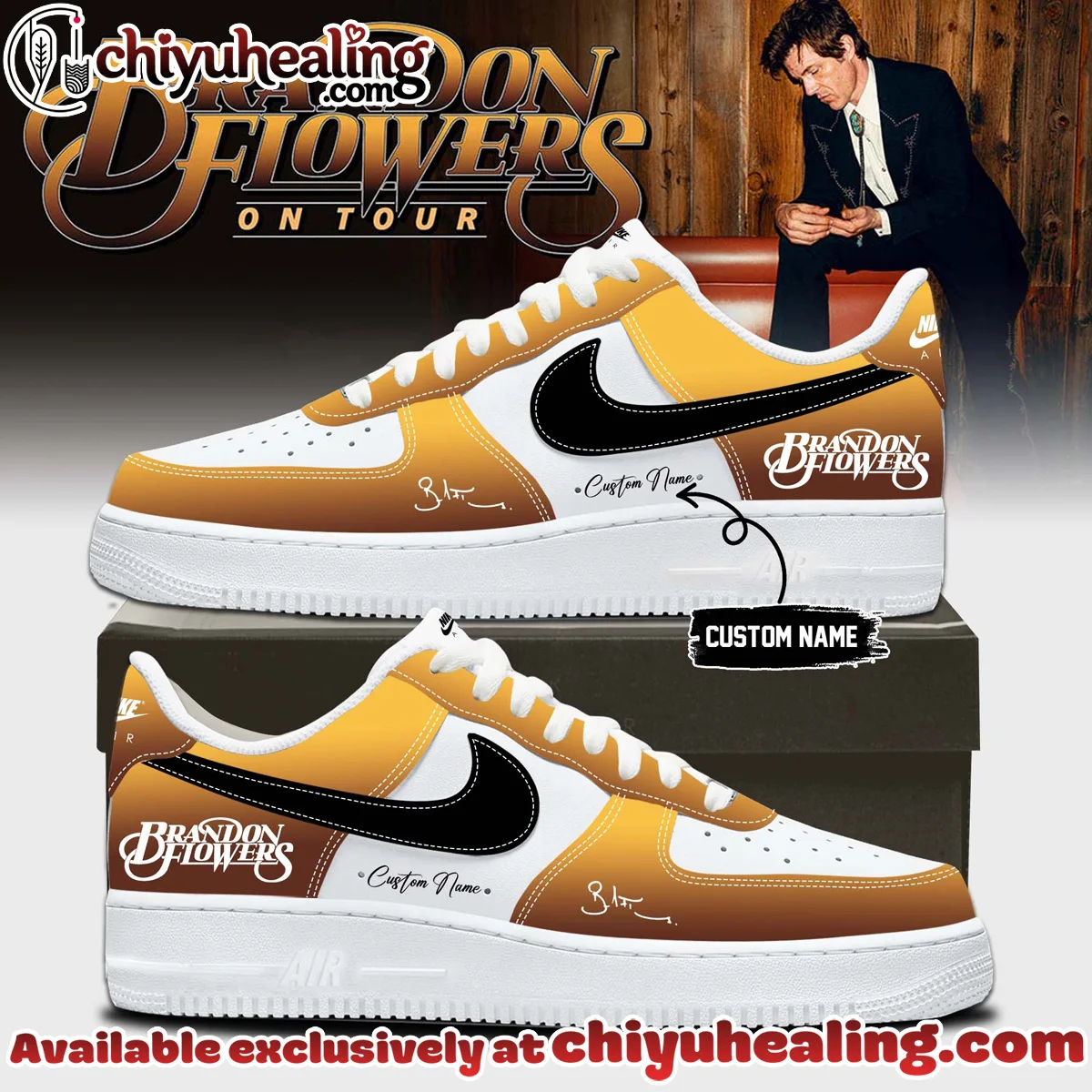 Brandon Flowers Signature Custom Air Force 1 & Jordan 1 Shoes - Part 4