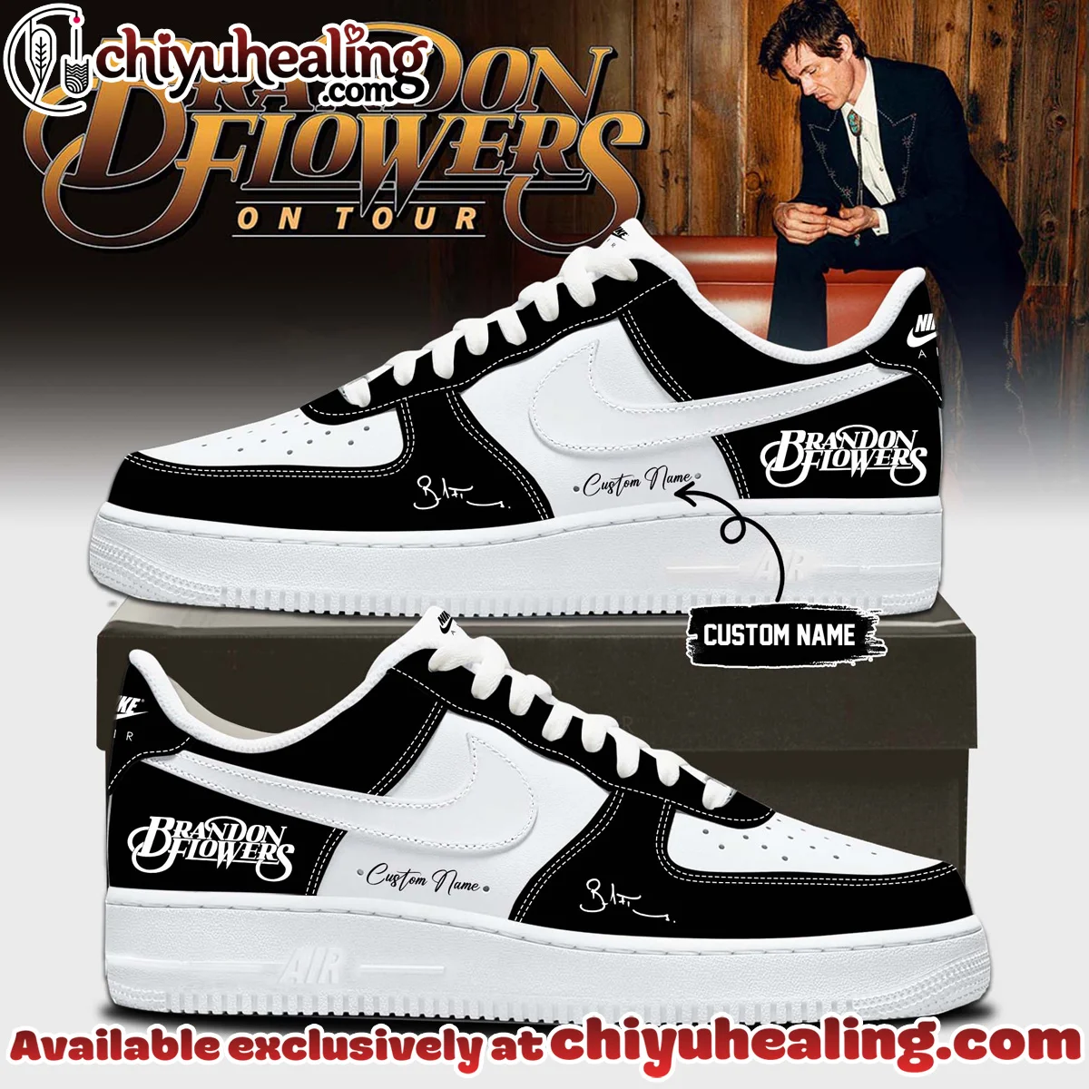 Brandon Flowers Signature Custom Air Force 1 & Jordan 1 Shoes (Release 8)