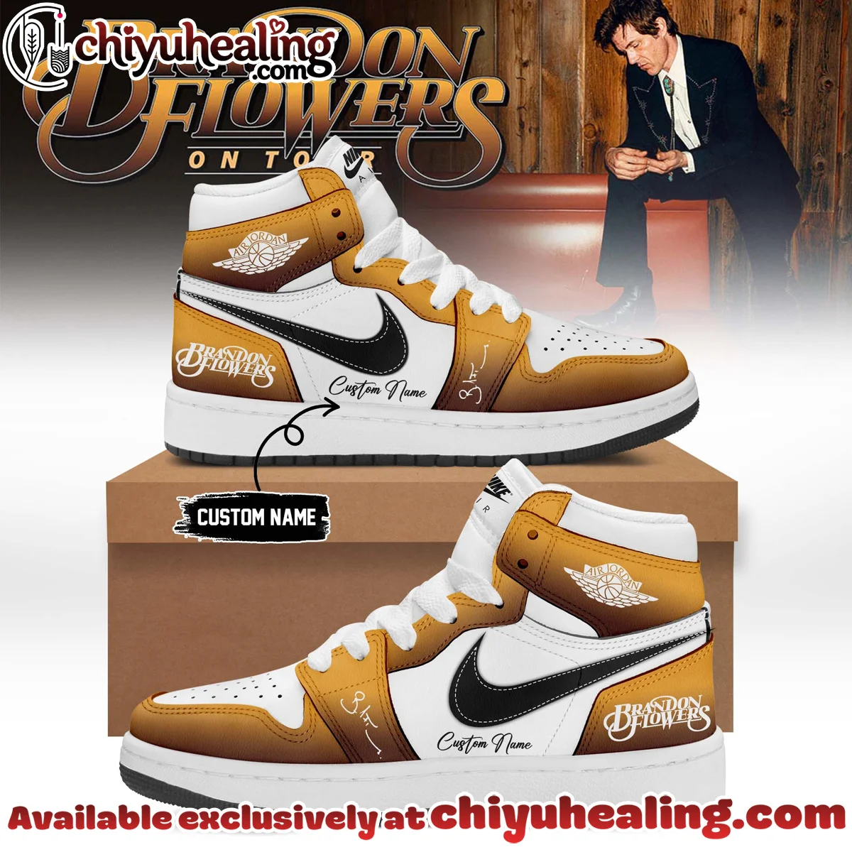 Brandon Flowers Signature Custom Air Force 1 & Jordan 1 Shoes - Series 5