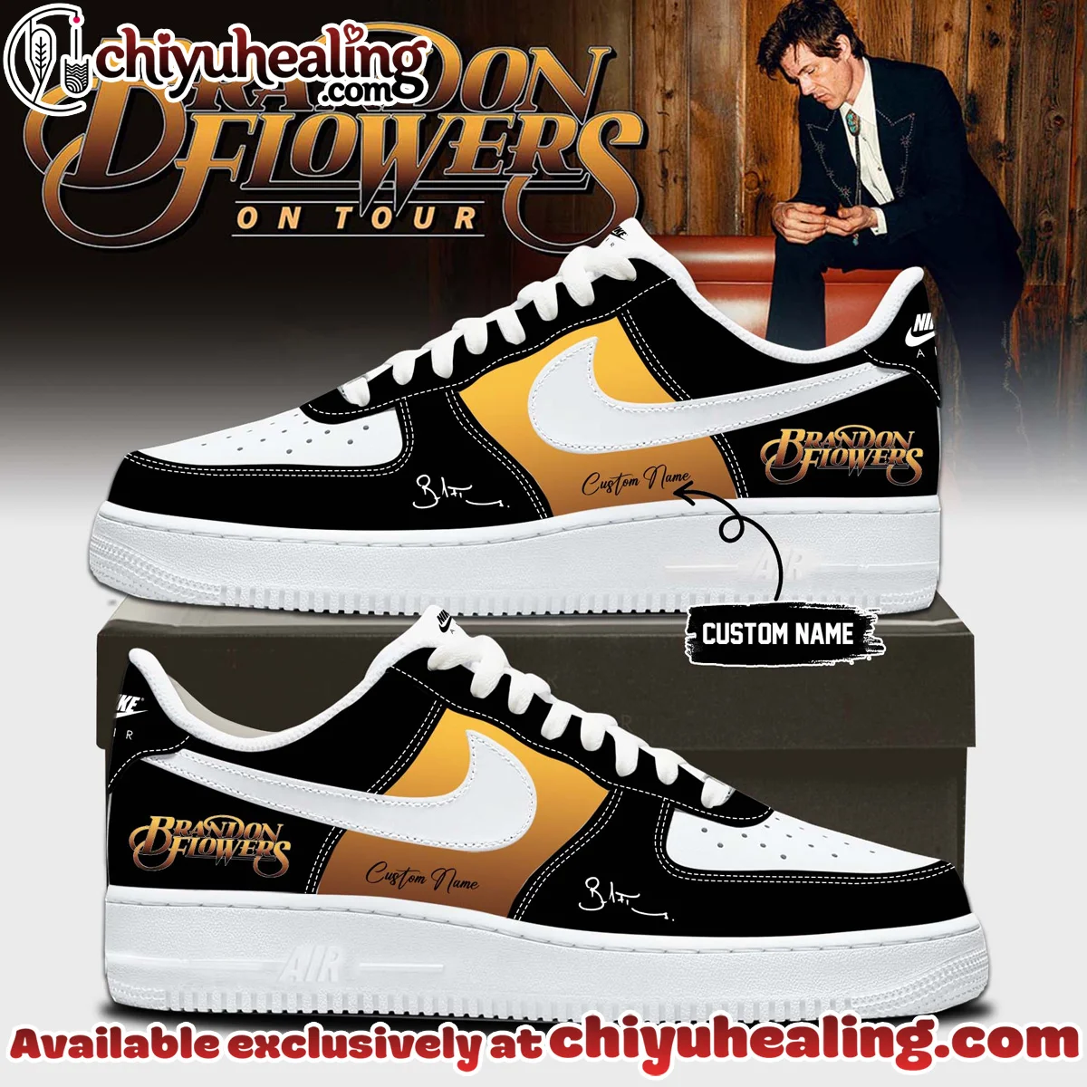 Brandon Flowers Signature Custom Air Force 1 & Jordan 1 Shoes - Series 6