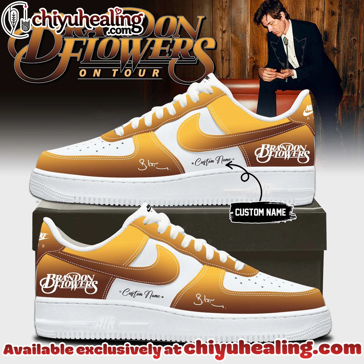 Brandon Flowers Signature Custom Air Force 1 & Jordan 1 Shoes - Variant 13
