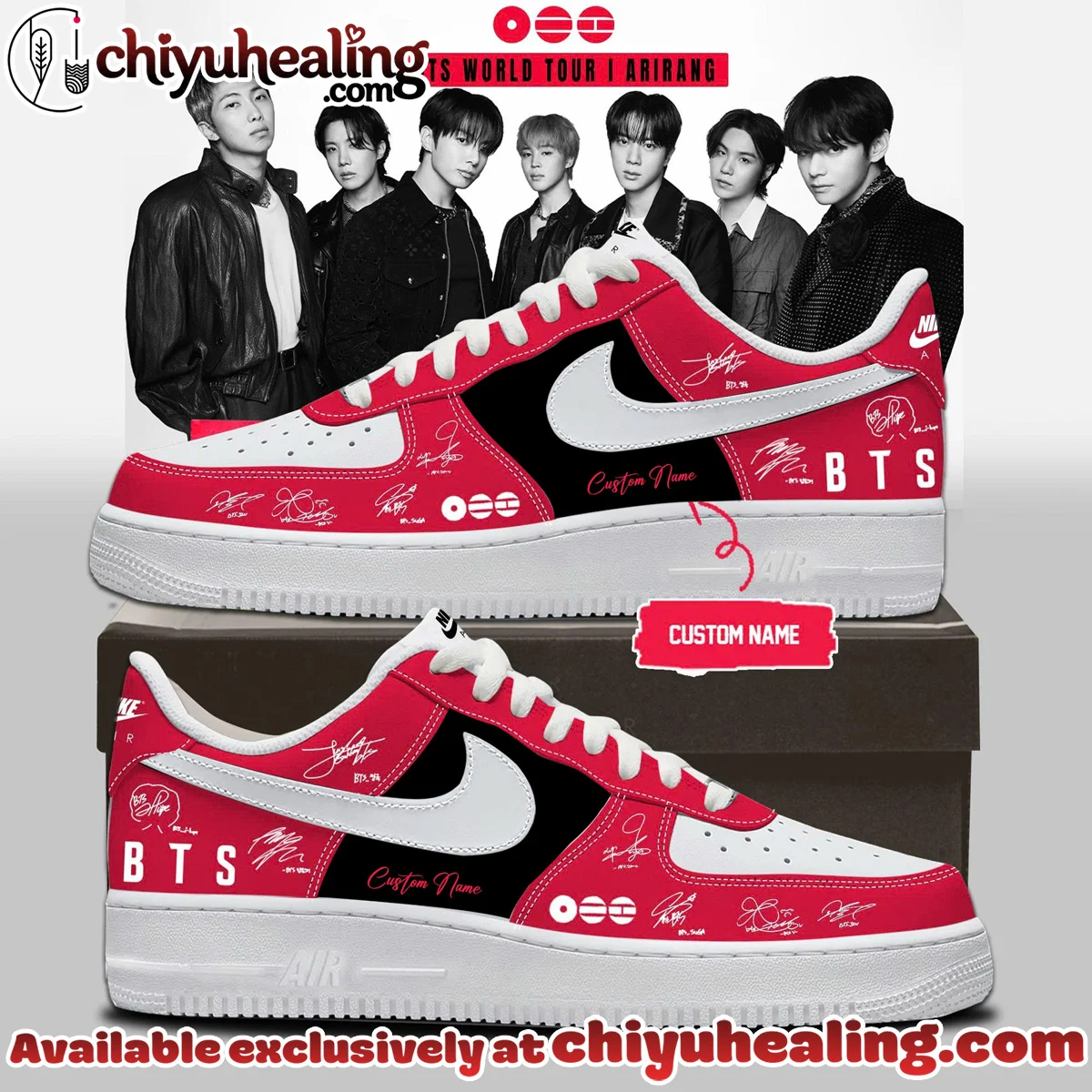 BTS Arirang Custom Air Force 1 & Jordan 1 Shoes [Drop 5]