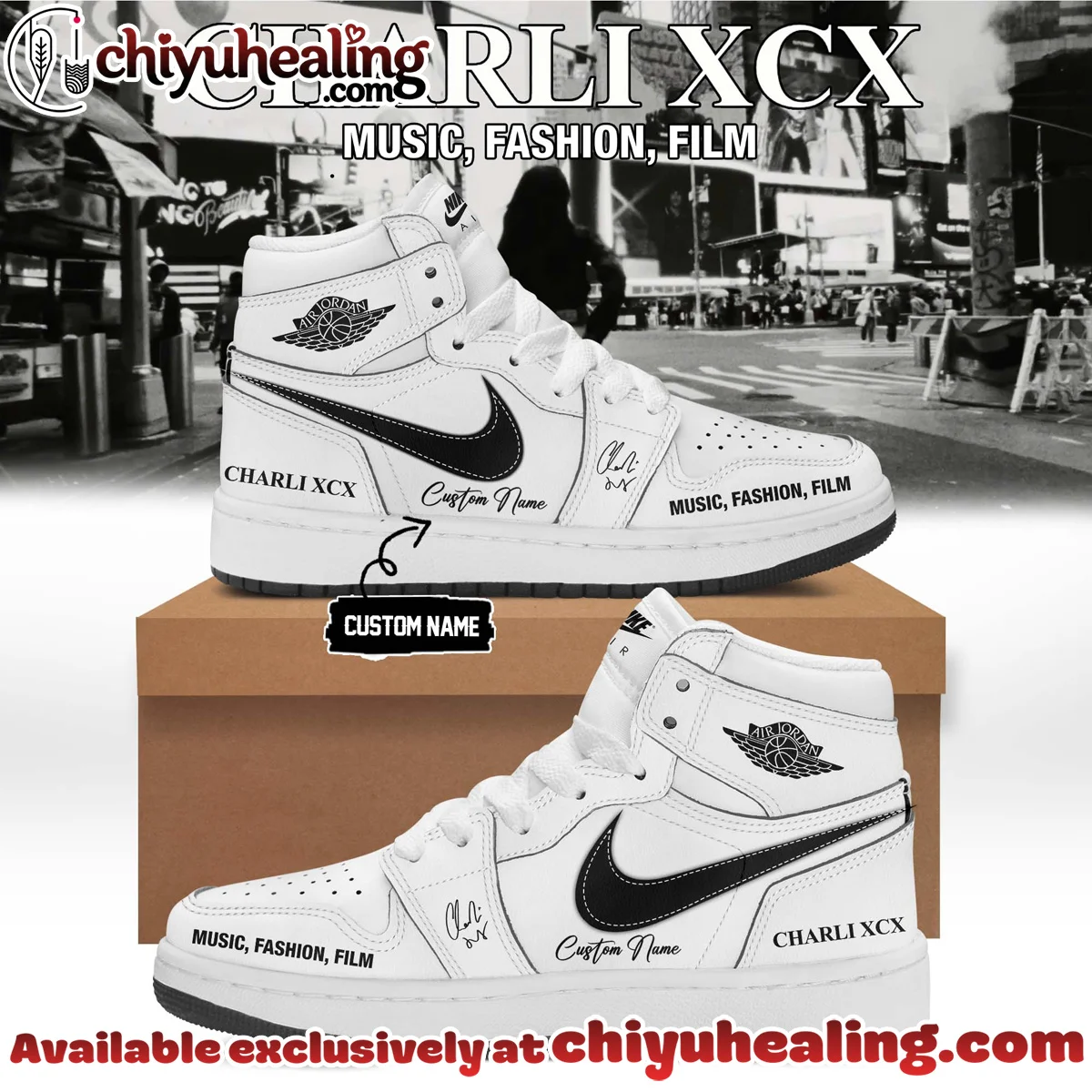 Charli XCX Custom Air Force 1 & Jordan 1 Shoes (Design 18)