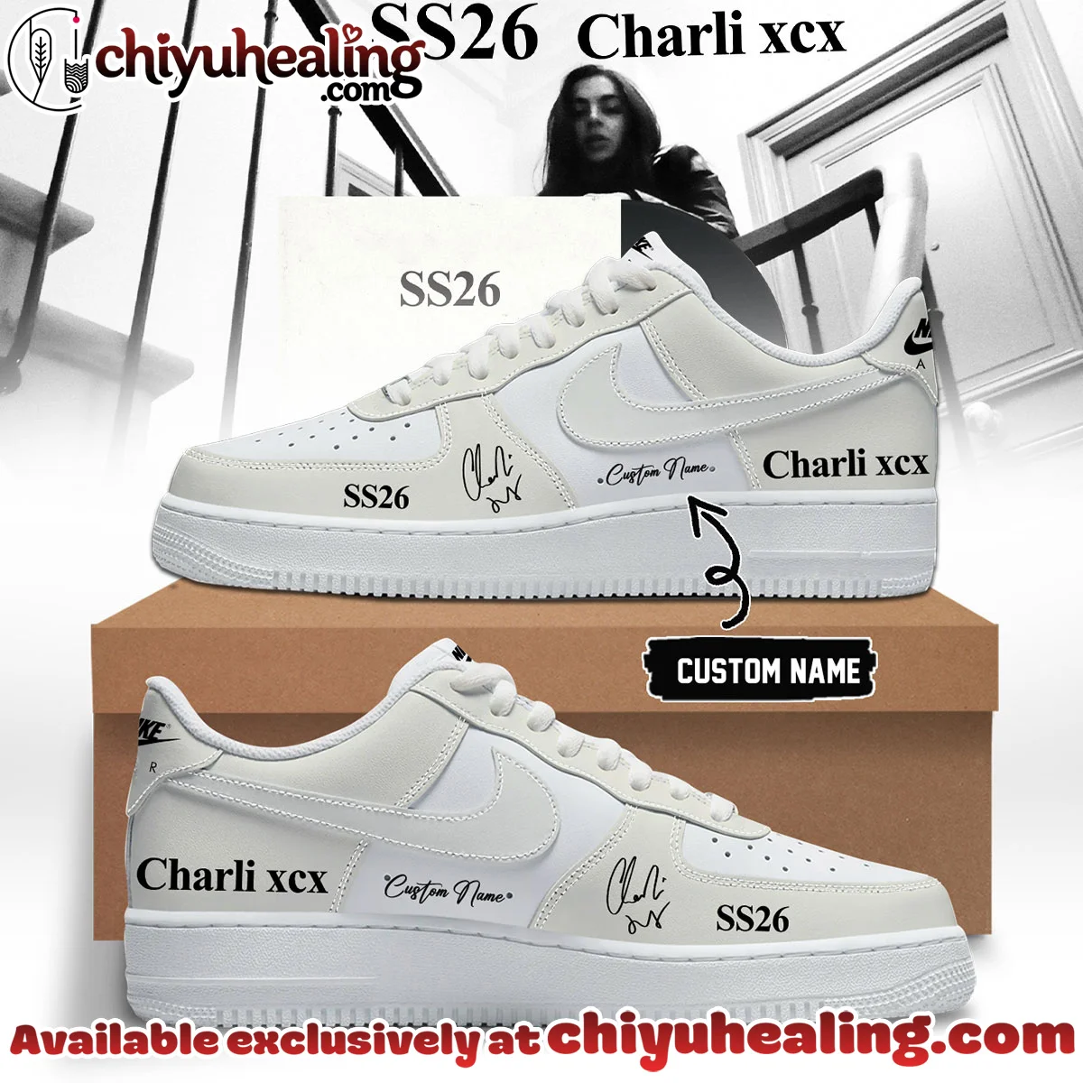 Charli XCX Custom Air Force 1 & Jordan 1 Shoes - Variant 7