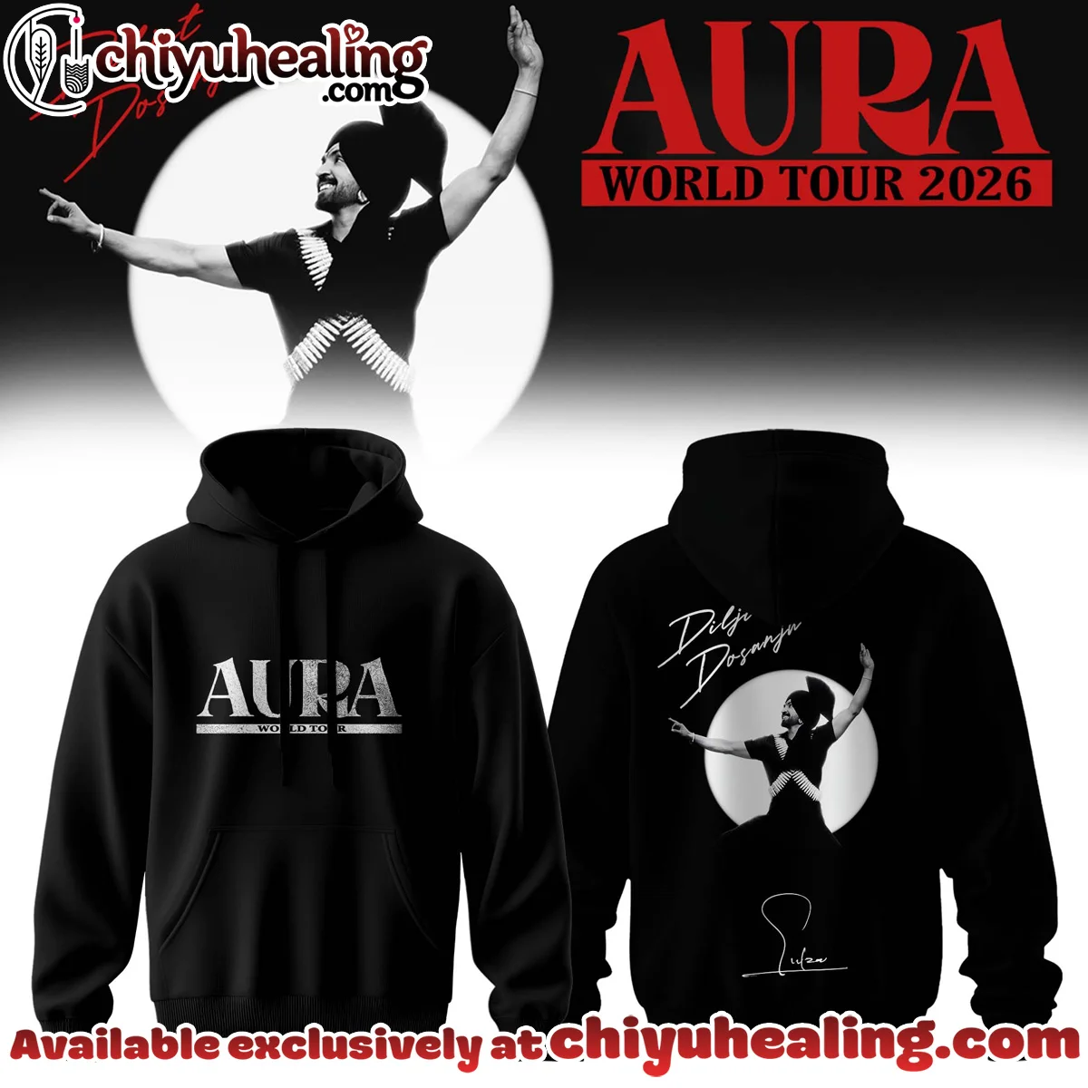 Diljit Dosanjh AURA World Tour Shirt & Hoodie - Part 2