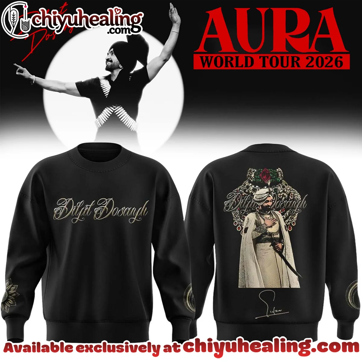 Diljit Dosanjh AURA World Tour Shirt & Hoodie - Variant 13