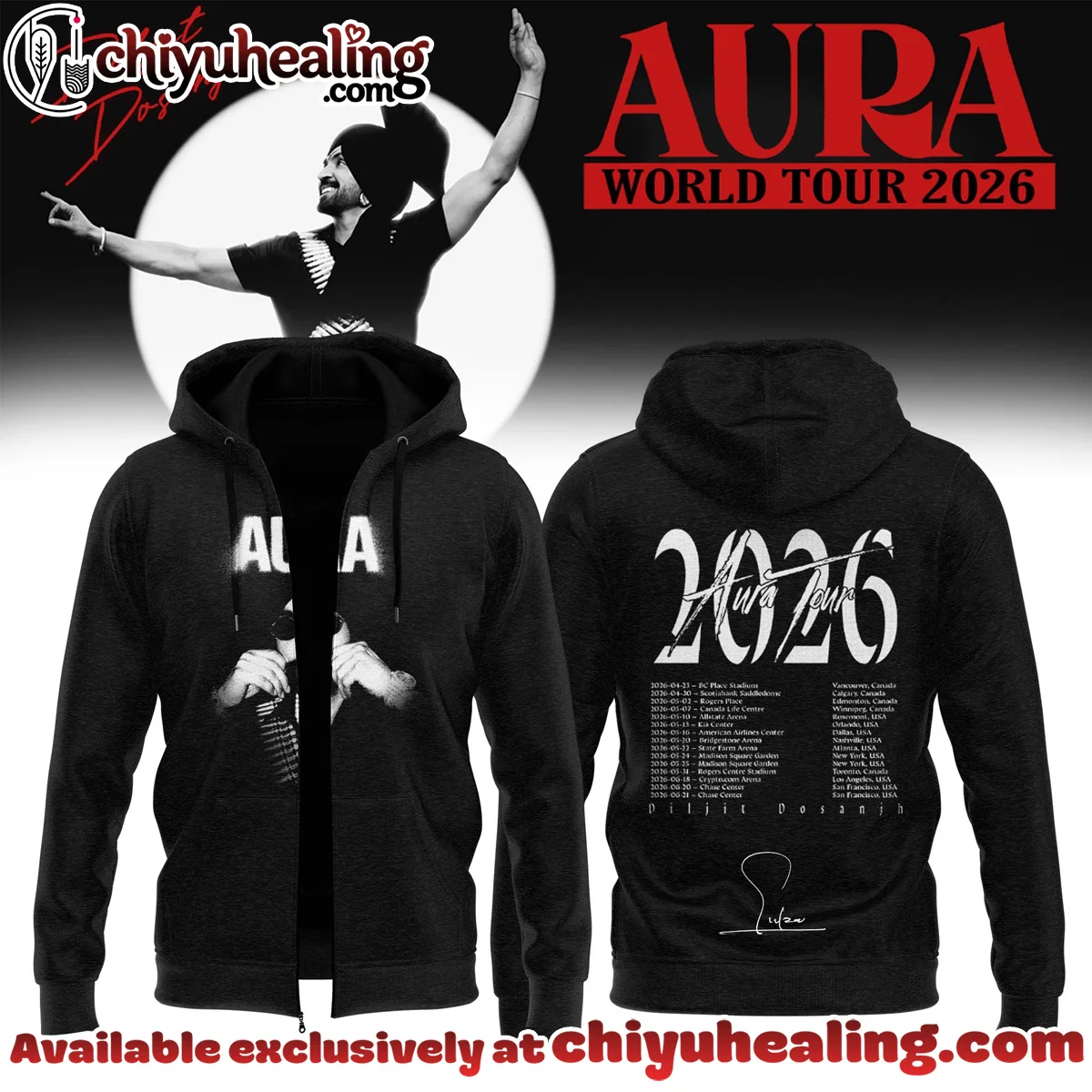 Diljit Dosanjh AURA World Tour Shirt & Hoodie - Variant 21