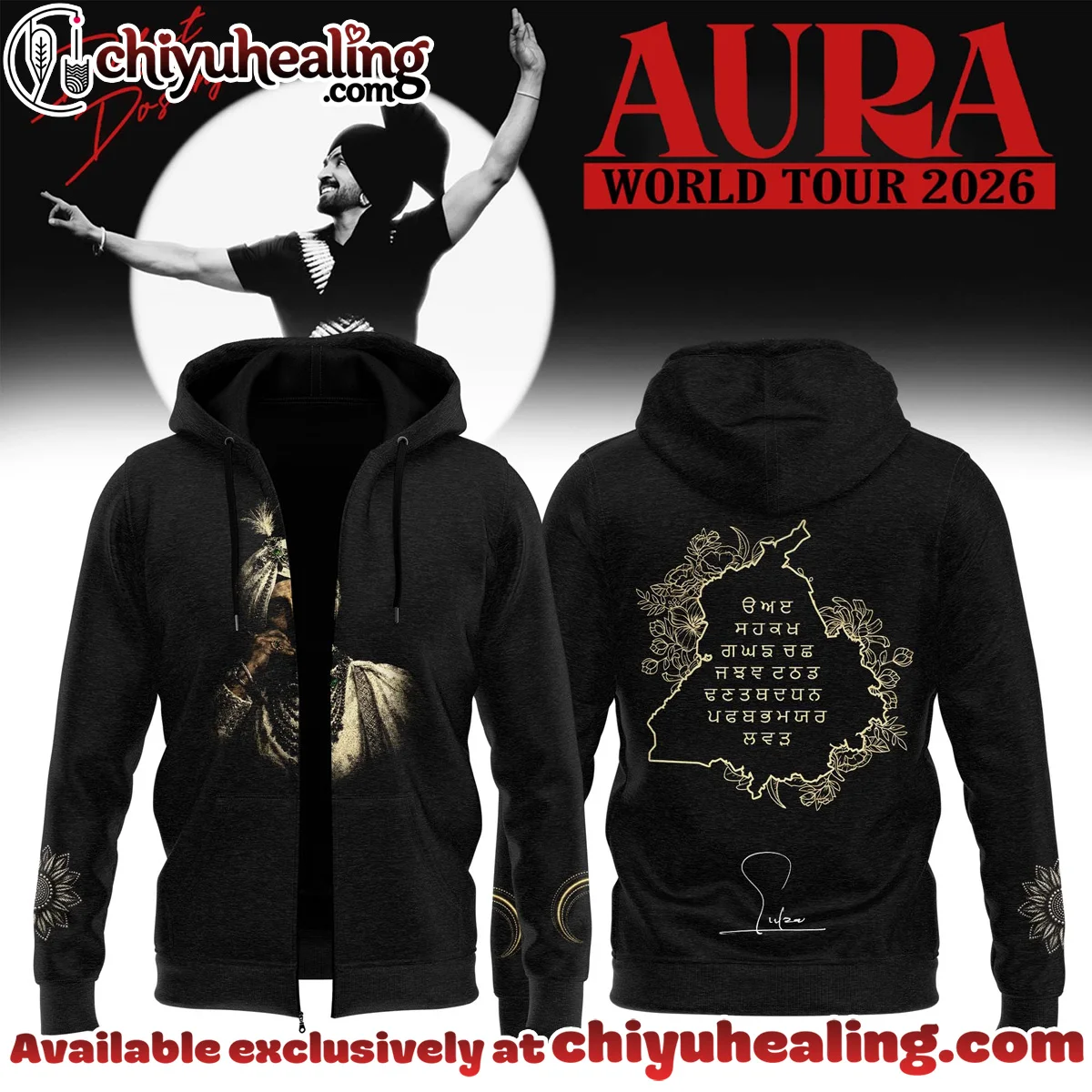 Diljit Dosanjh AURA World Tour T-Shirt & Hoodie - Variant 19
