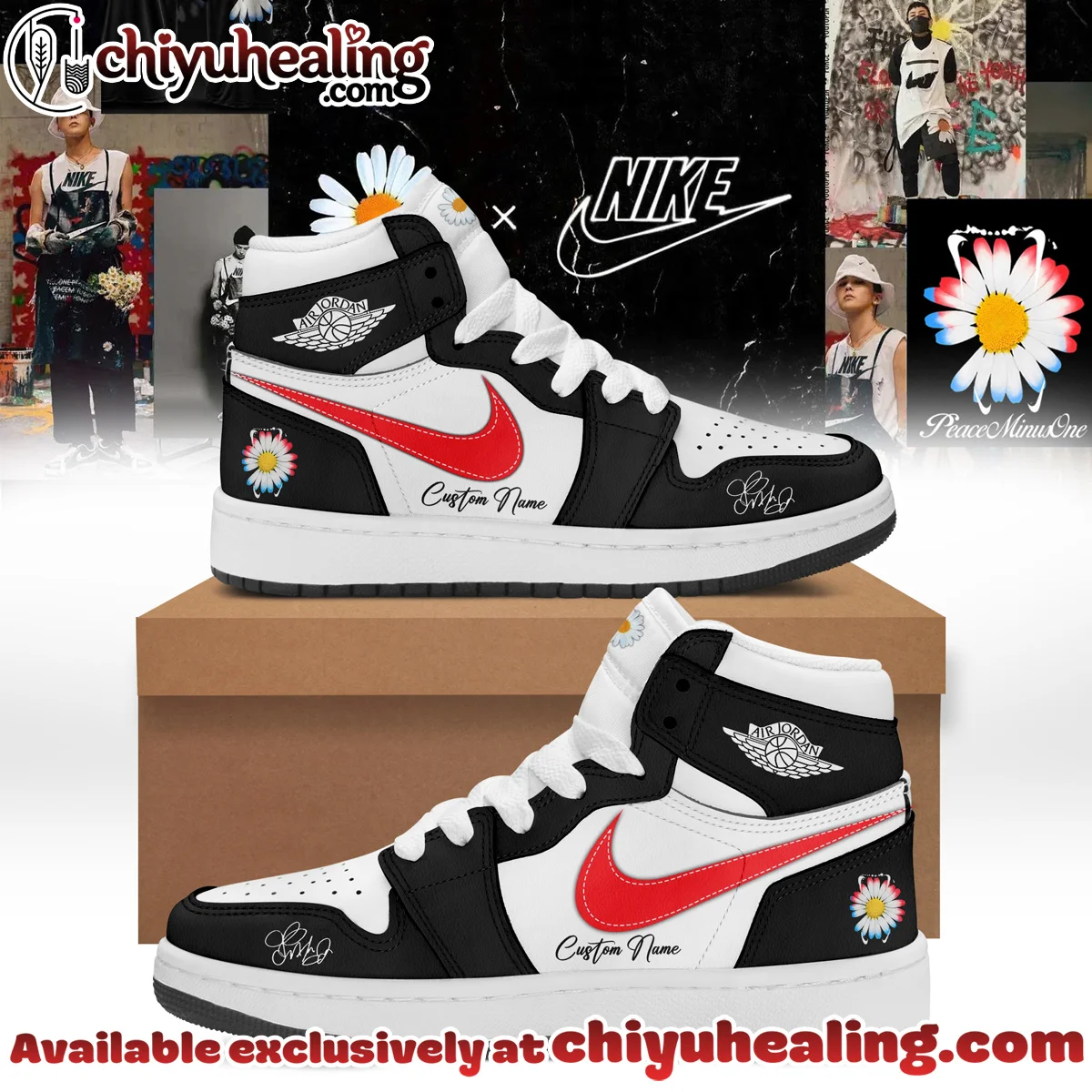 G-Dragon PEACEMINUSONE Custom Air Force 1 & Jordan 1 Shoes [Batch 10]