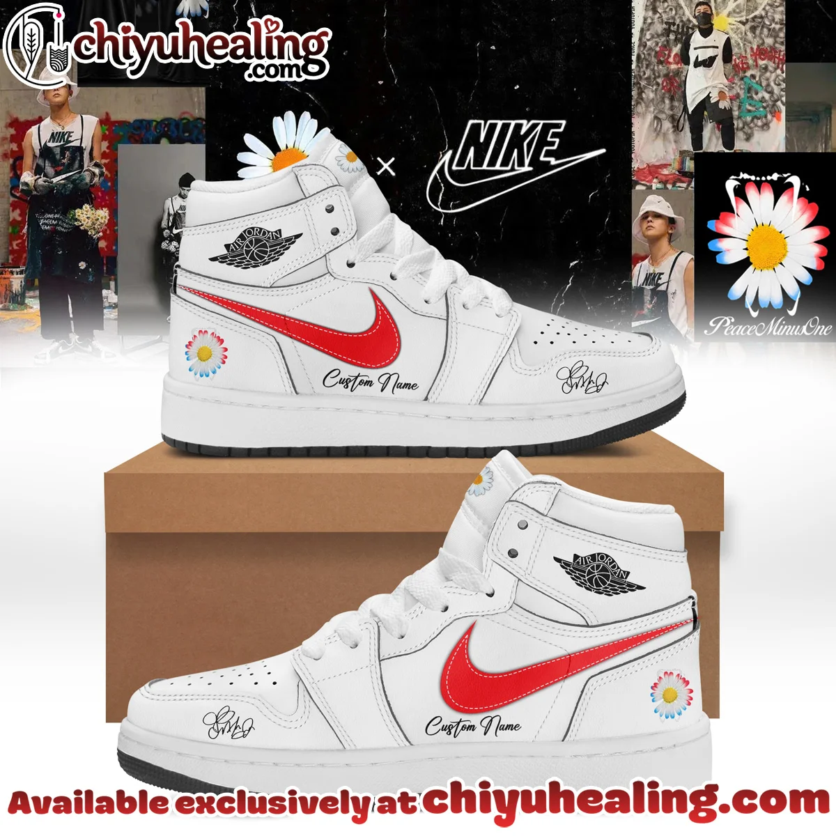 G-Dragon PEACEMINUSONE Custom Air Force 1 & Jordan 1 Shoes [Batch 8]