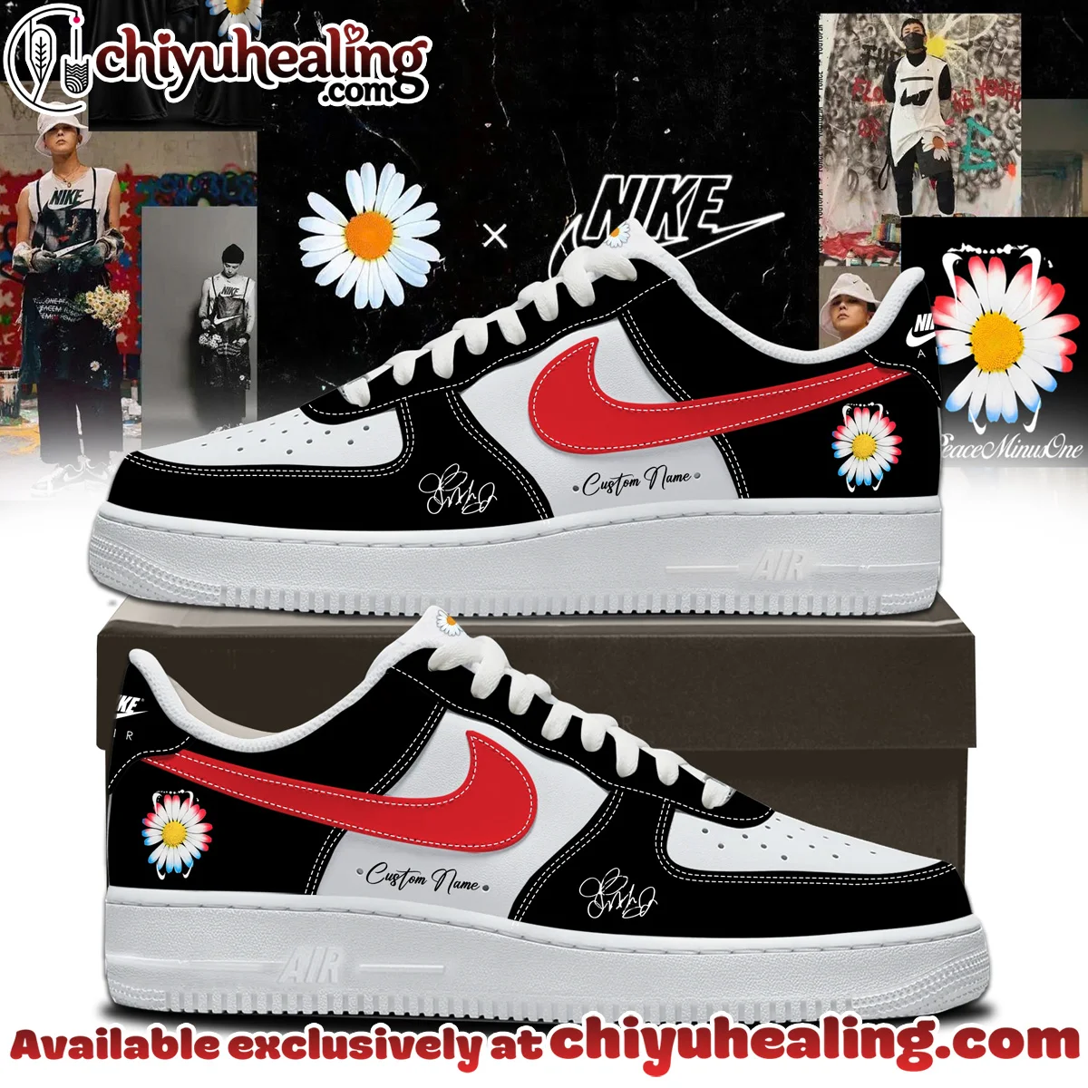 G-Dragon PEACEMINUSONE Custom Air Force 1 & Jordan 1 Shoes [Batch 9]