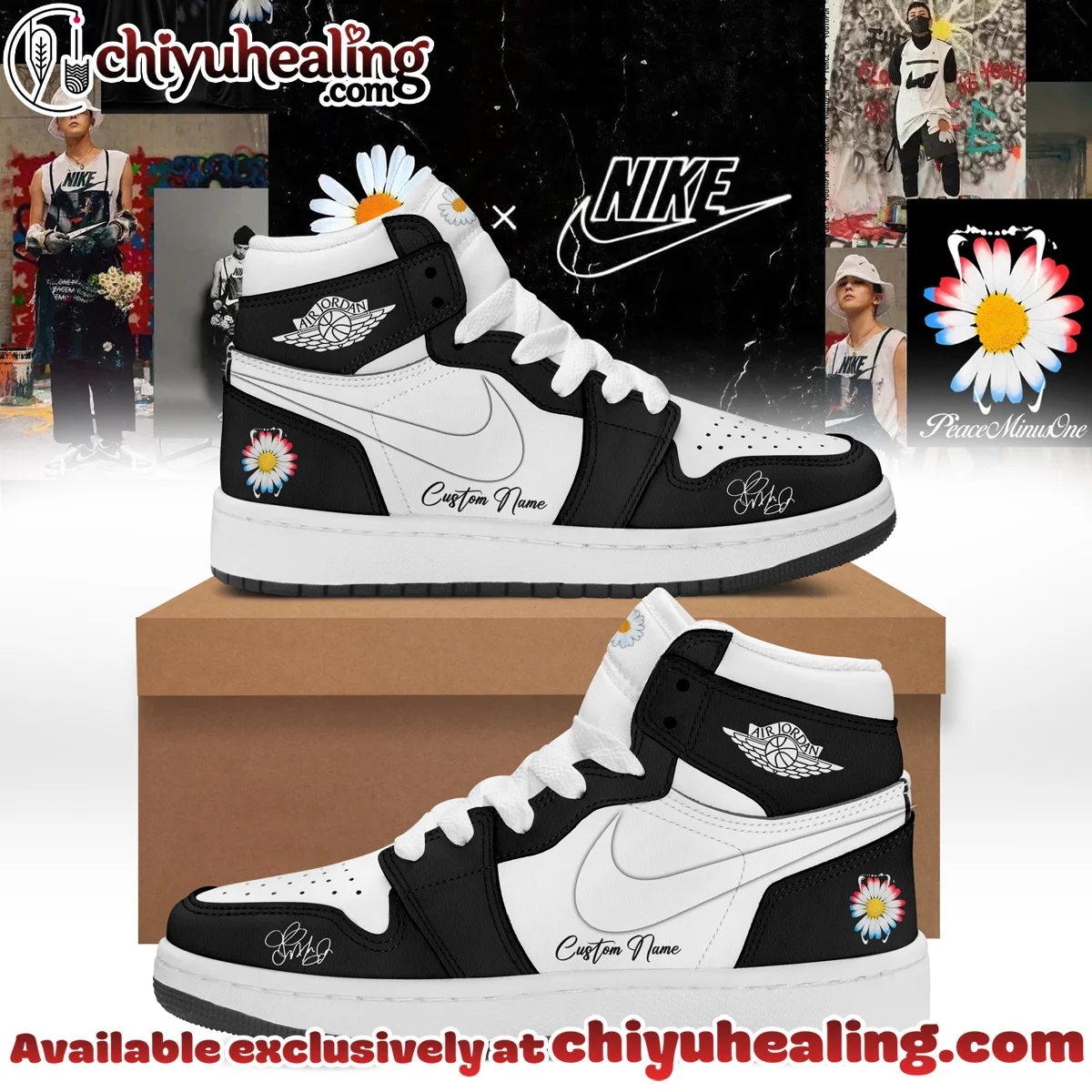 G-Dragon PEACEMINUSONE Custom Air Force 1 & Jordan 1 Shoes (Release 6)