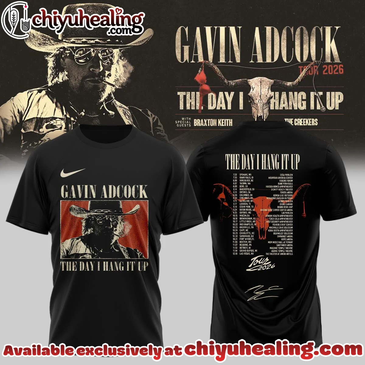 Gavin Adcock The Day I Hang It Up Tour Signature Shirt & Hoodie [Batch 15]