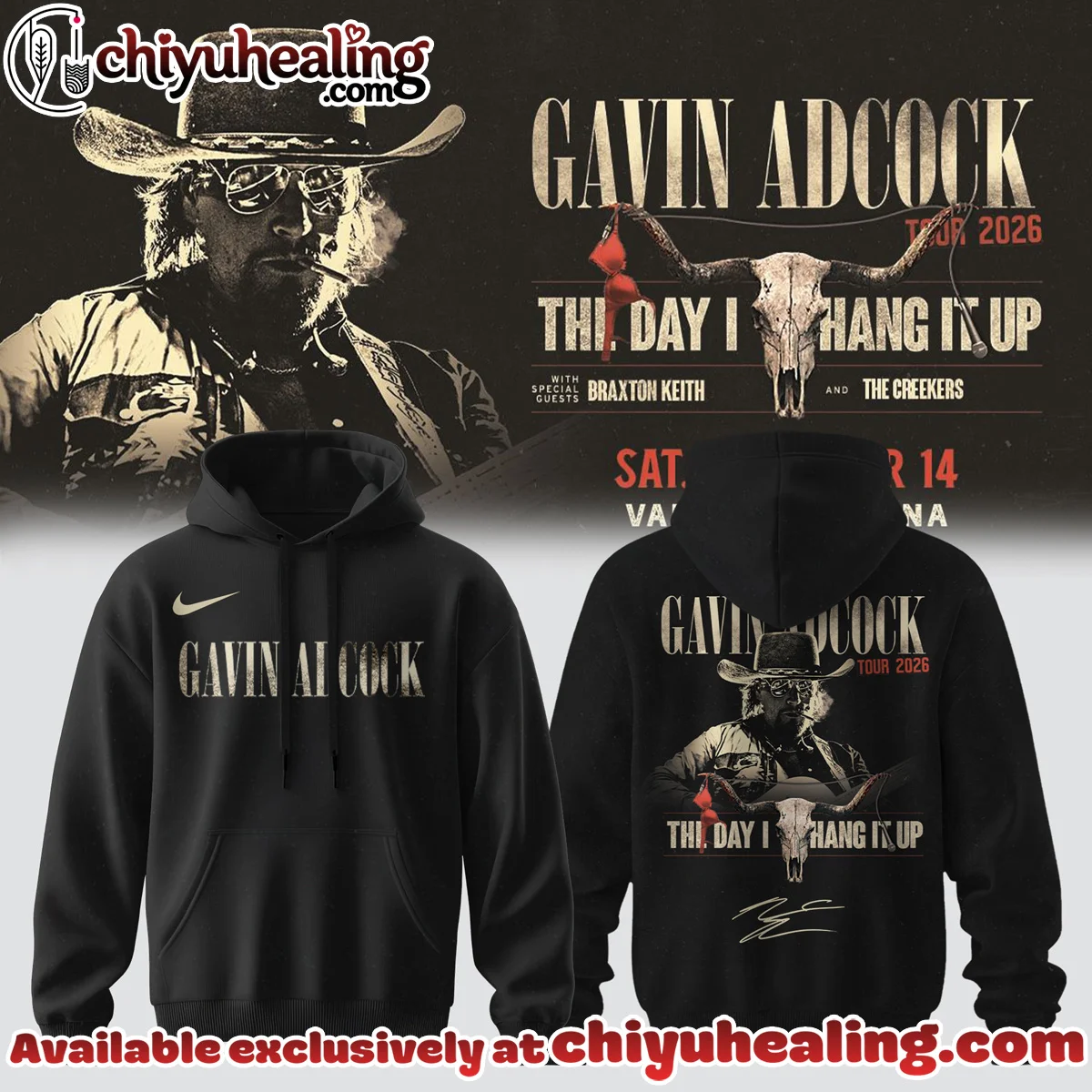 Gavin Adcock The Day I Hang It Up Tour Signature Shirt & Hoodie [Batch 7]