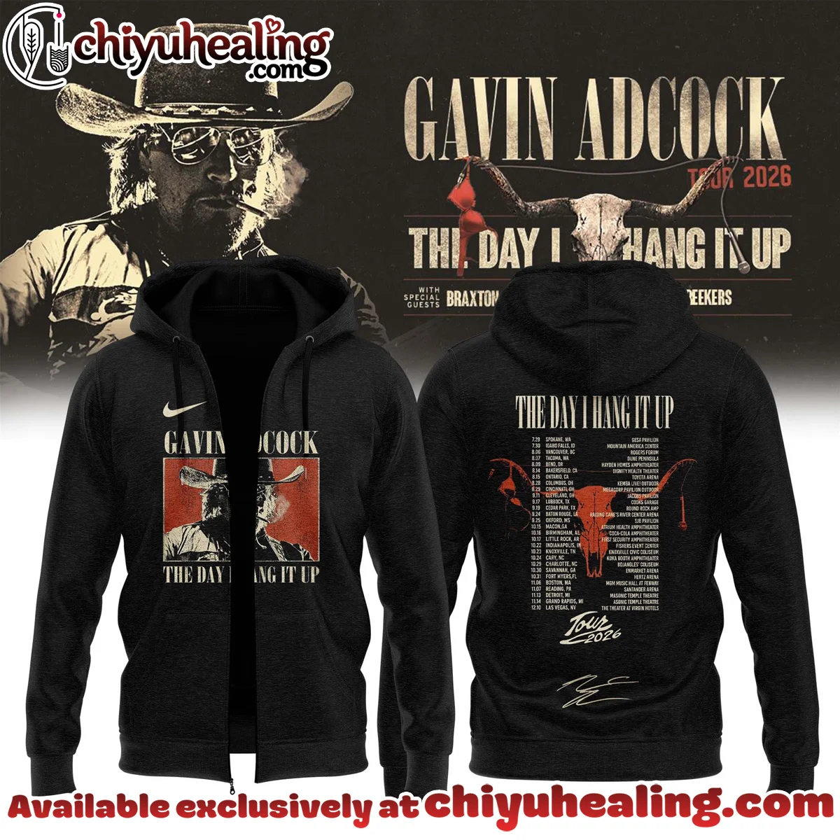 Gavin Adcock The Day I Hang It Up Tour Signature Shirt & Hoodie (Design 2)