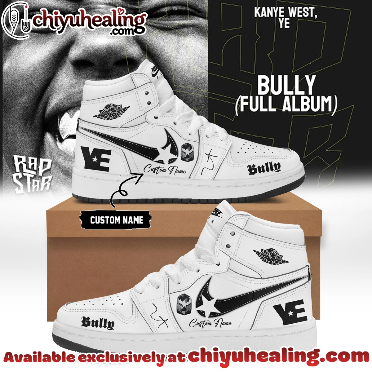 Kanye West Ye Live Concert Tour Custom Air Force 1 & Jordan 1 Shoes - Part 19