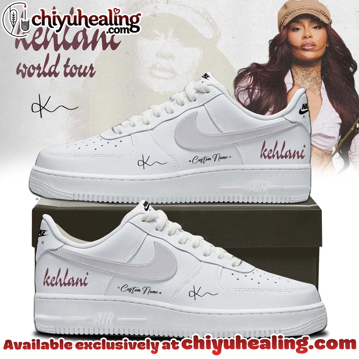 KEHLANI Signature Custom Air Force 1 & Jordan 1 Shoes [Drop 15]