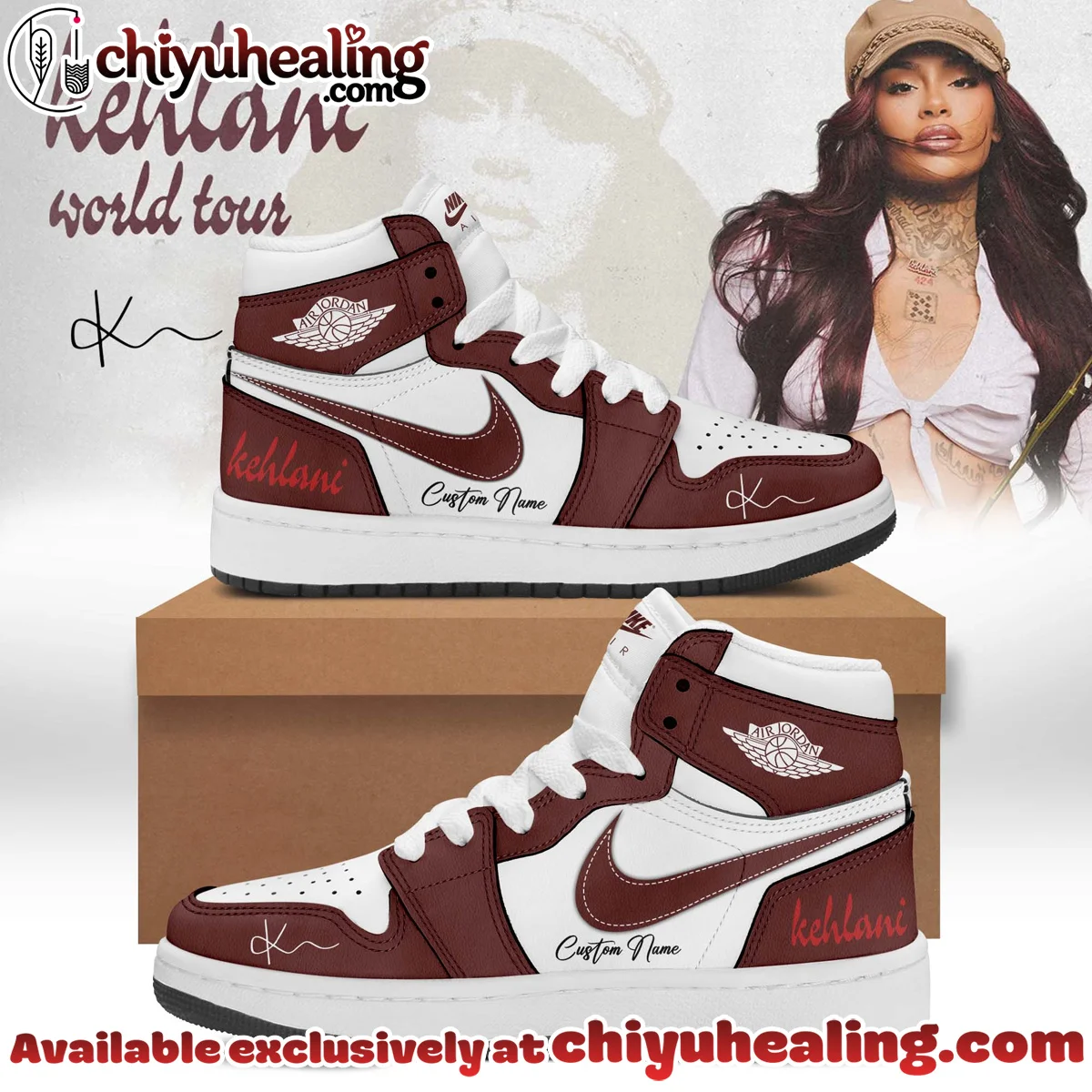 KEHLANI Signature Custom Air Force 1 & Jordan 1 Shoes - Part 13