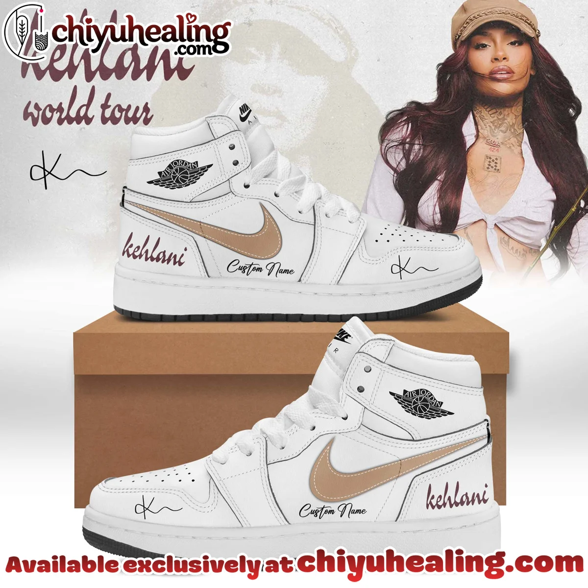 KEHLANI Signature Custom Air Force 1 & Jordan 1 Shoes (Release 18)