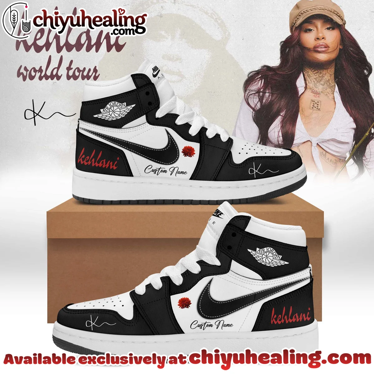 KEHLANI Signature Custom Air Force 1 & Jordan 1 Shoes (Style 5)