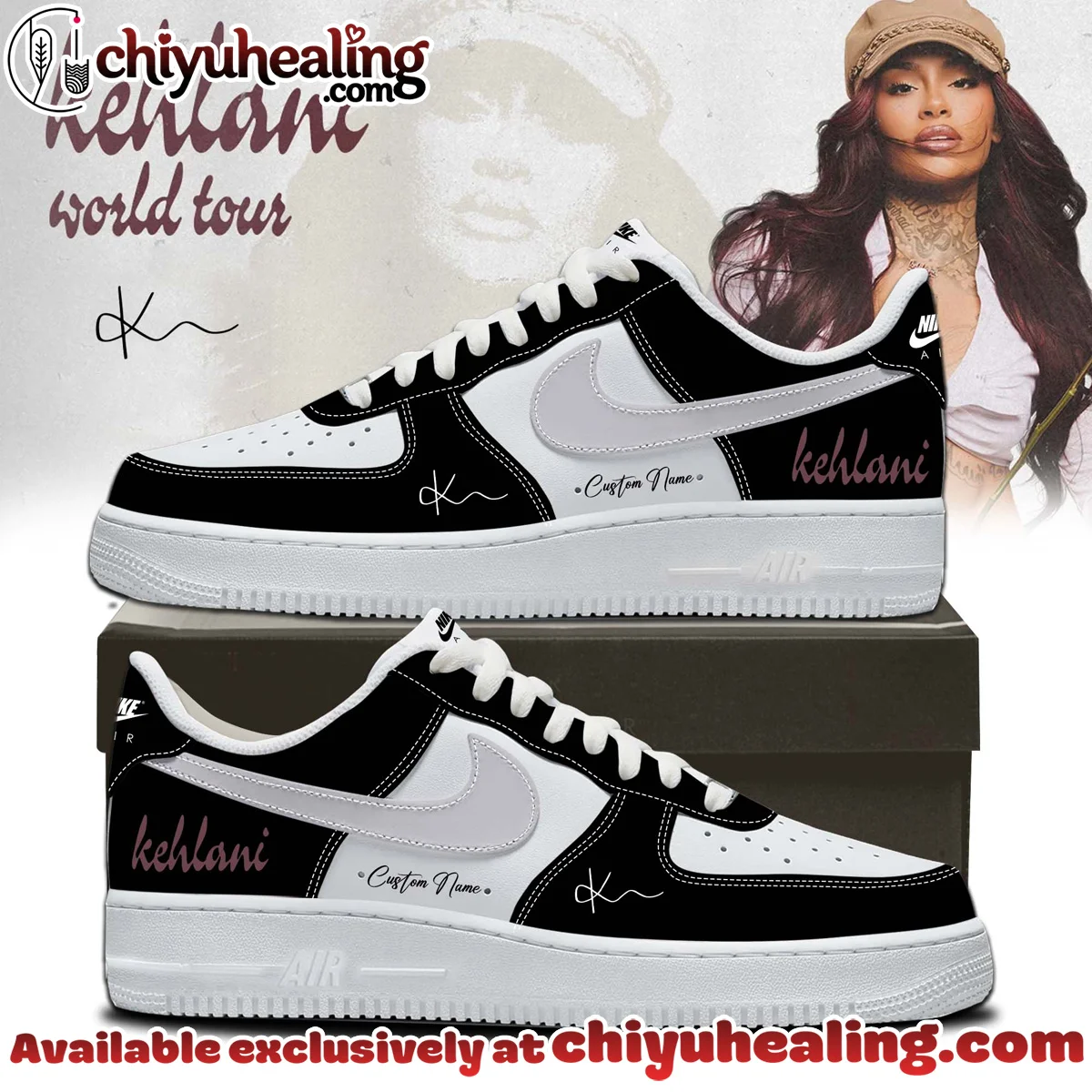 Kehlani World Tour Custom Air Force 1 & Jordan 1 Shoes [Drop 14]