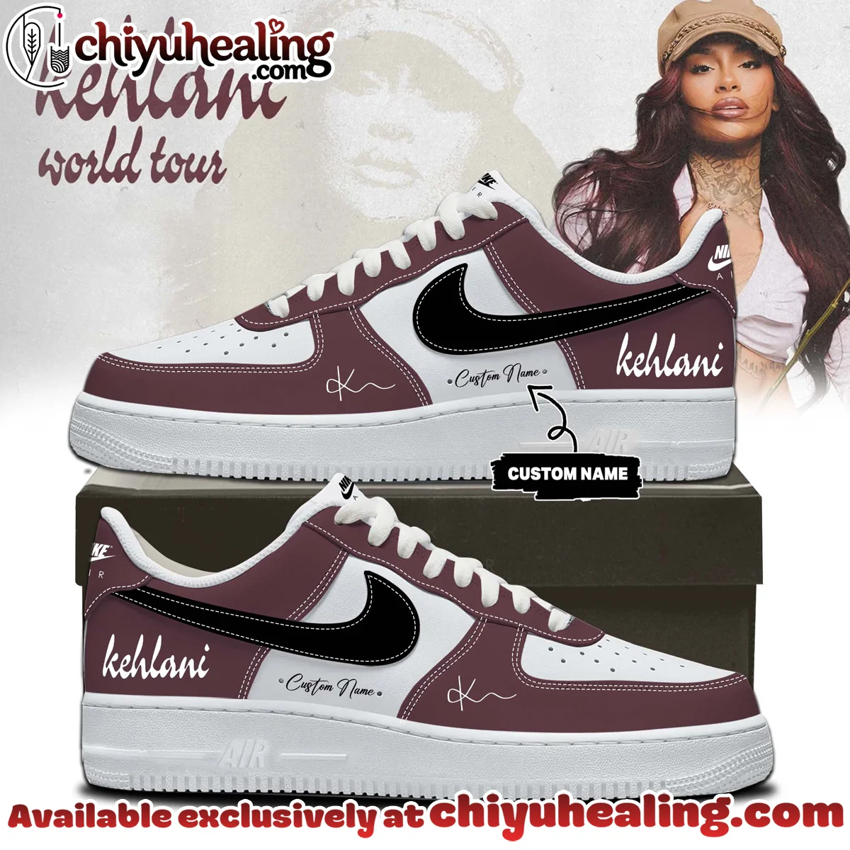 Kehlani World Tour Custom Air Force 1 & Jordan 1 Shoes - Part 23