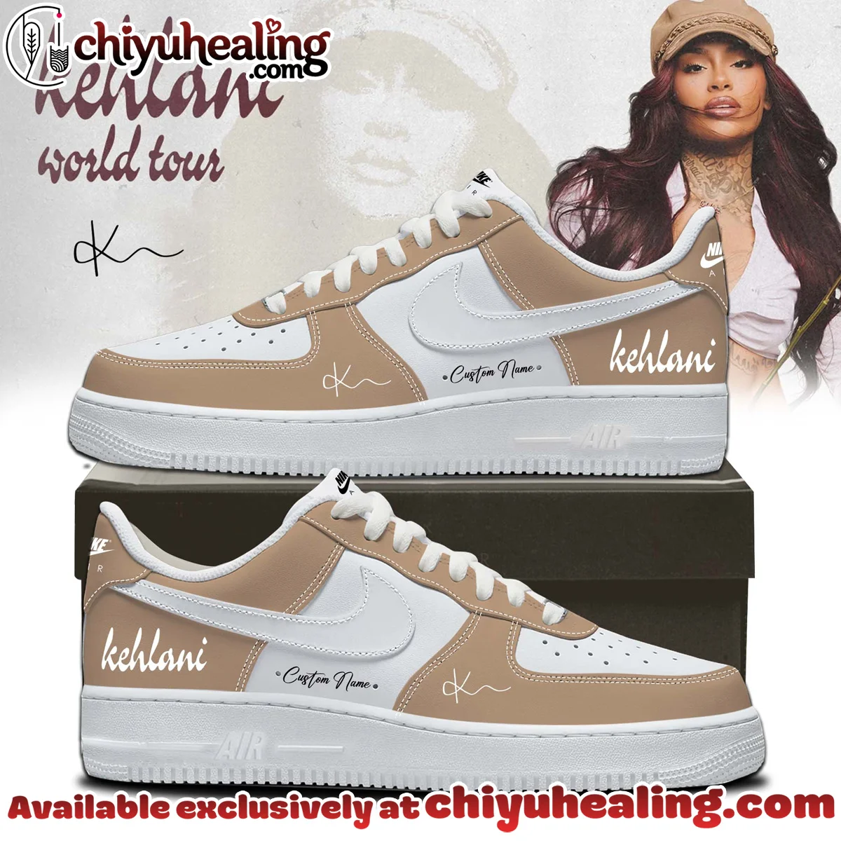 Kehlani World Tour Custom Air Force 1 & Jordan 1 Shoes - Part 3