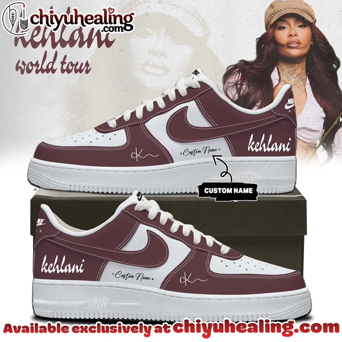 Kehlani World Tour Custom Air Force 1 & Jordan 1 Shoes (Style 19)