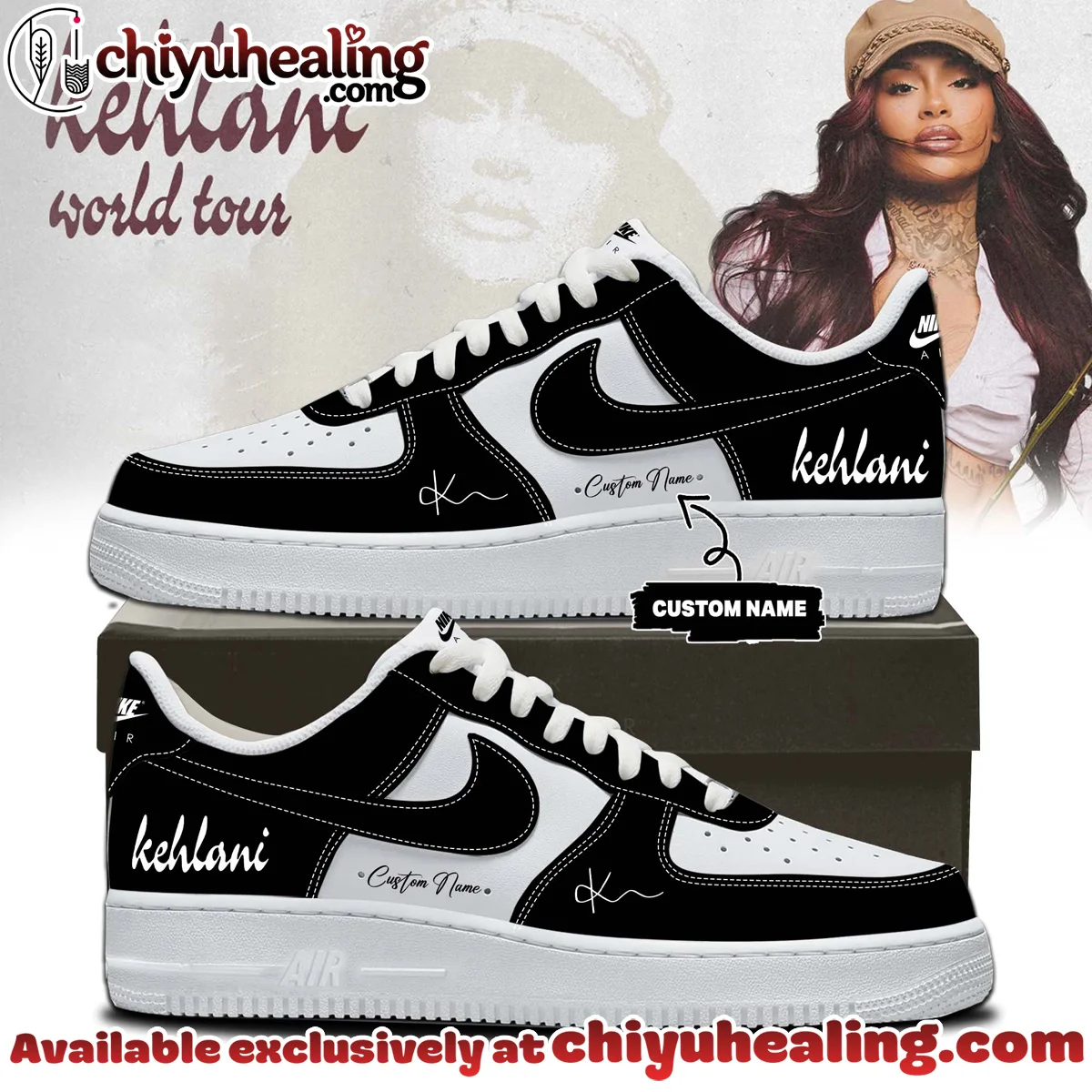 Kehlani World Tour Custom Air Force 1 & Jordan 1 Shoes (Style 27)