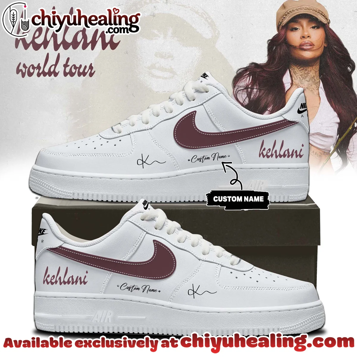Kehlani World Tour Custom Air Force 1 & Jordan 1 Shoes (Style 7)