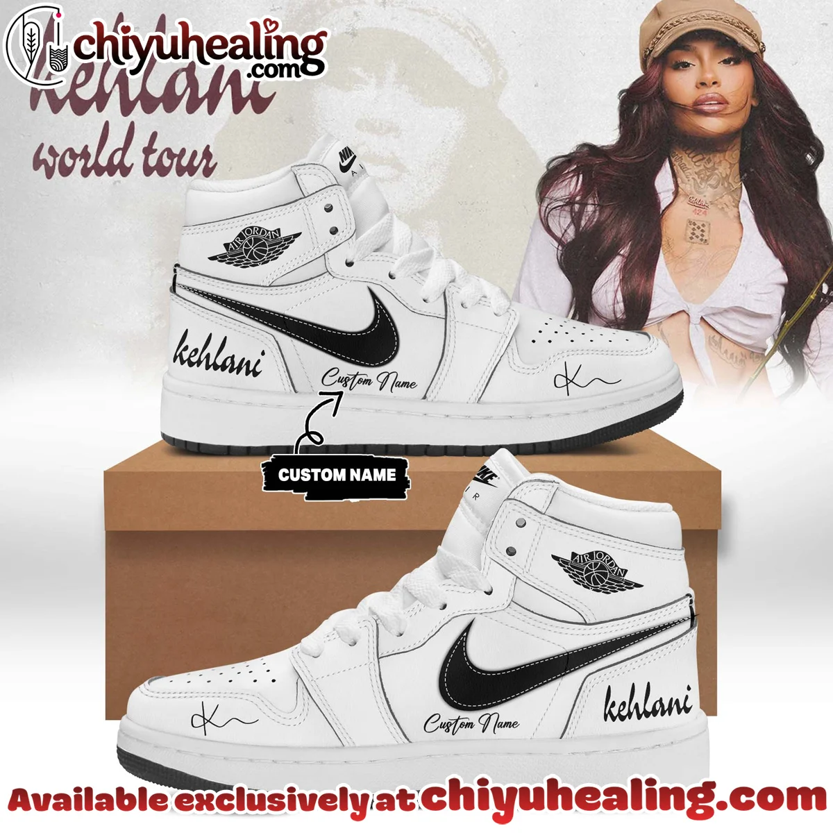 Kehlani World Tour Custom Air Force 1 & Jordan 1 Shoes - Variant 25