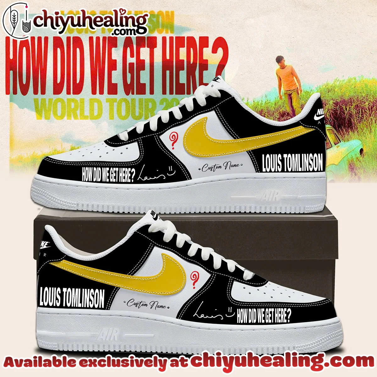 Louis Tomlinson How Did We Get Here Tour Custom Air Force 1 & Jordan 1 Shoes (Design 1)