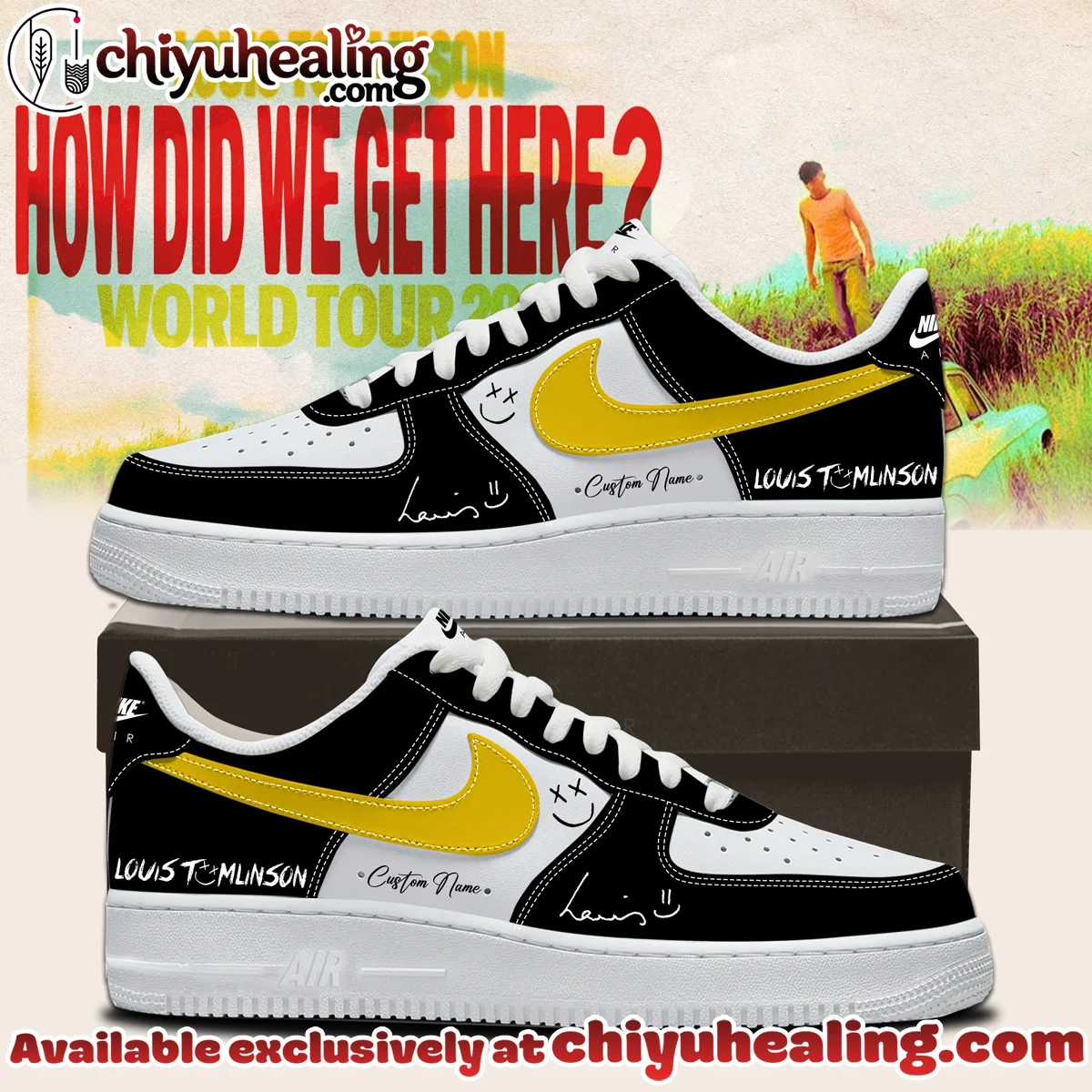 Louis Tomlinson How Did We Get Here Tour Custom Air Force 1 & Jordan 1 Shoes (Design 6)