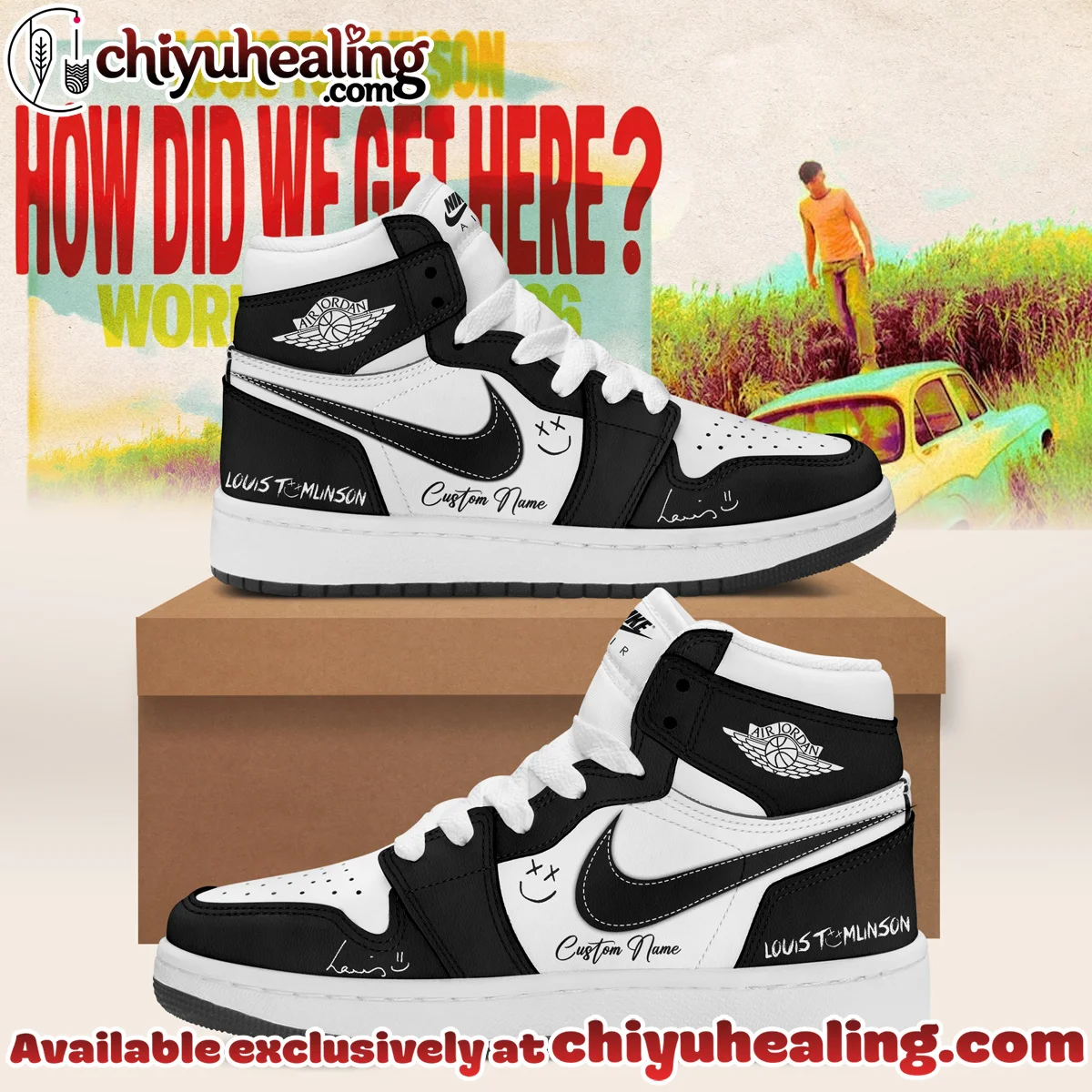 Louis Tomlinson How Did We Get Here Tour Custom Air Force 1 & Jordan 1 Shoes (Design 8)