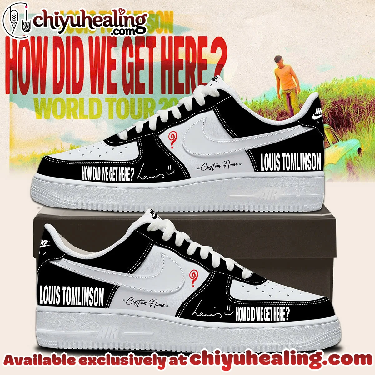 Louis Tomlinson How Did We Get Here Tour Custom Air Force 1 & Jordan 1 Shoes - Part 2