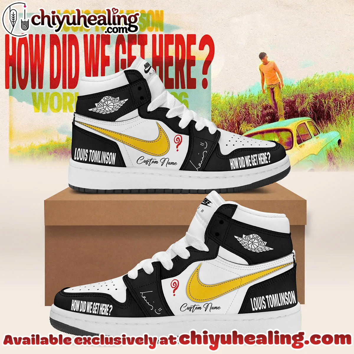 Louis Tomlinson How Did We Get Here Tour Custom Air Force 1 & Jordan 1 Shoes - Part 9