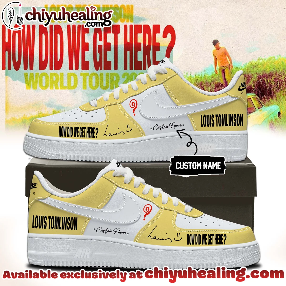 Louis Tomlinson How Did We Get Here Tour Custom Air Force 1 & Jordan 1 Shoes (Release 4)