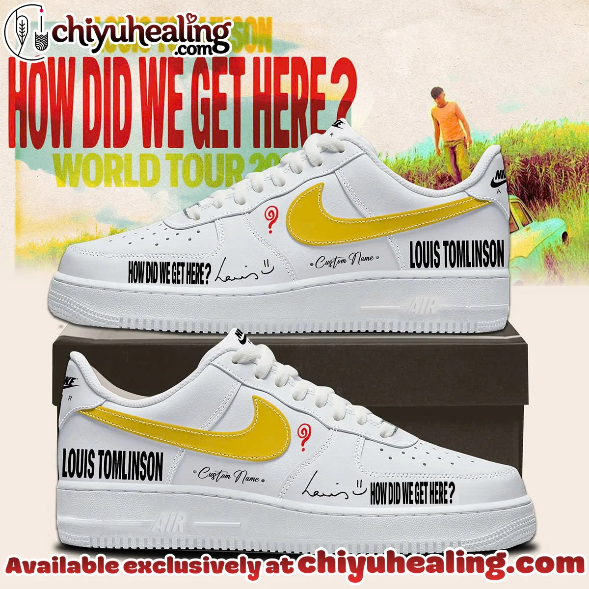Louis Tomlinson How Did We Get Here Tour Custom Air Force 1 & Jordan 1 Shoes - Series 3