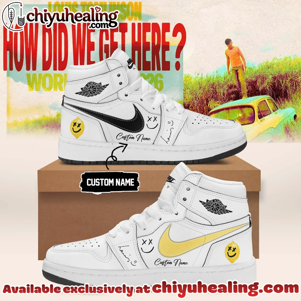 Louis Tomlinson How Did We Get Here Tour Custom Air Force 1 & Jordan 1 Shoes (Style 2)