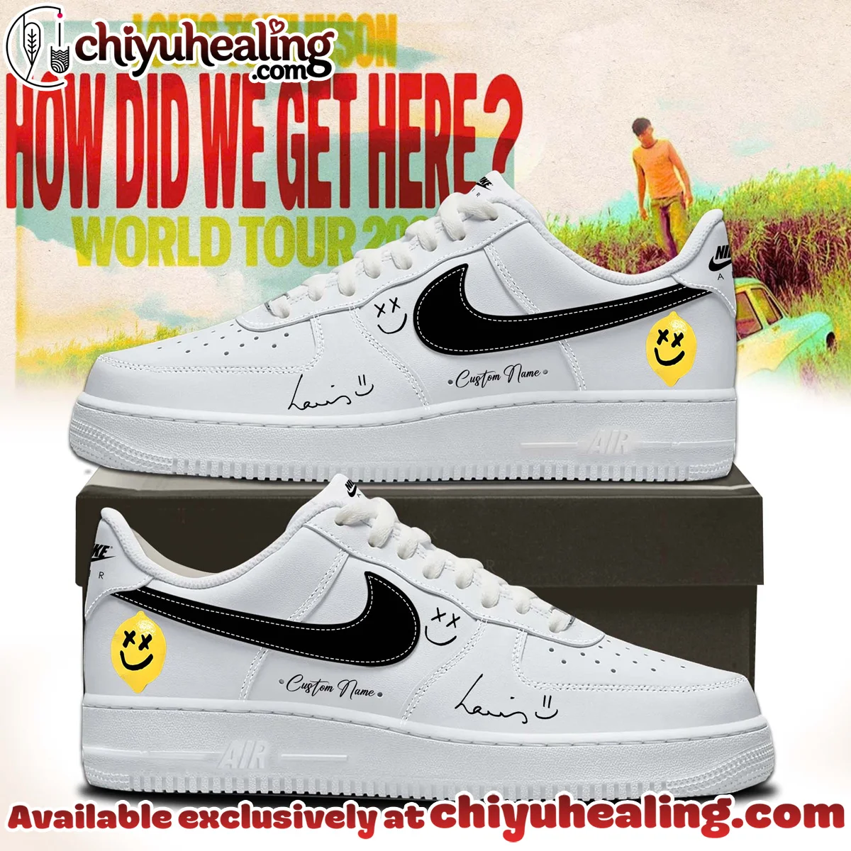 Louis Tomlinson How Did We Get Here Tour Custom Air Force 1 & Jordan 1 Shoes - Variant 6