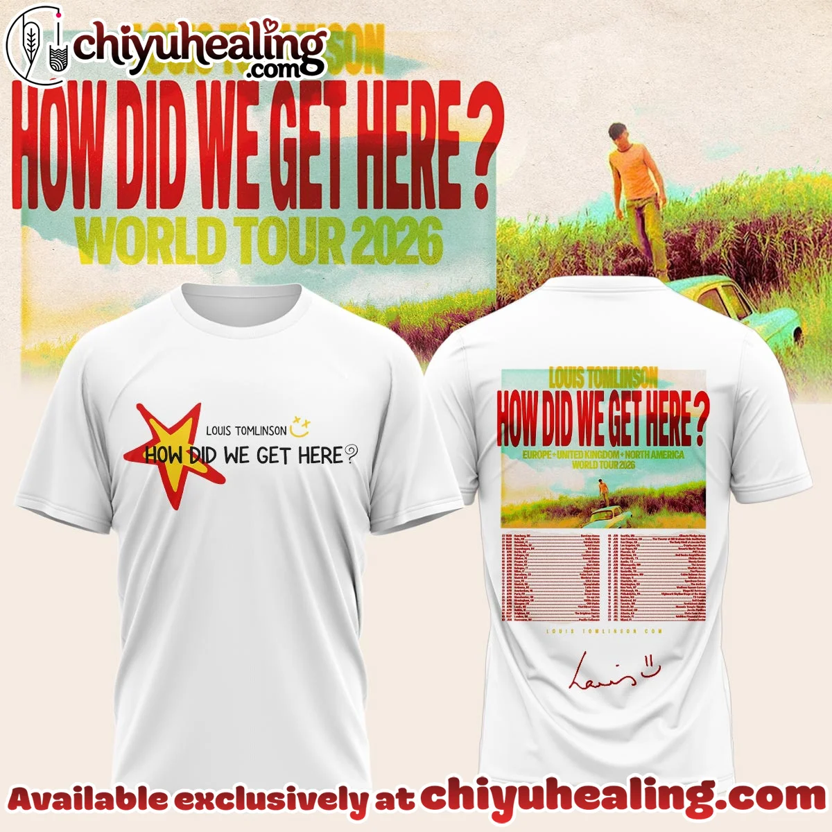 Louis Tomlinson How Did We Get Here Tour T-Shirt & Hoodie - Part 2