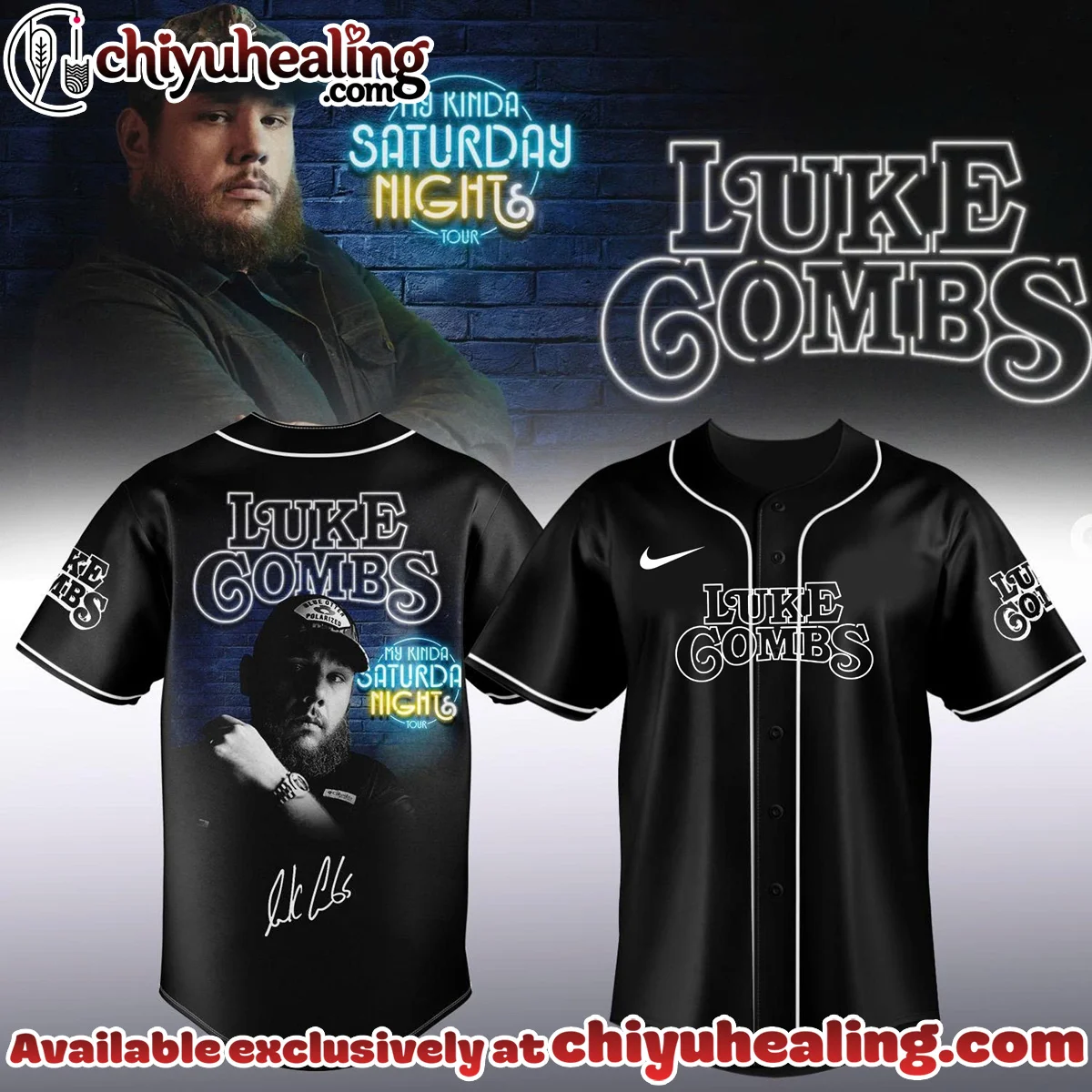 Luke Combs My Kinda Saturday Night Tour Baseball Jersey - Series 10